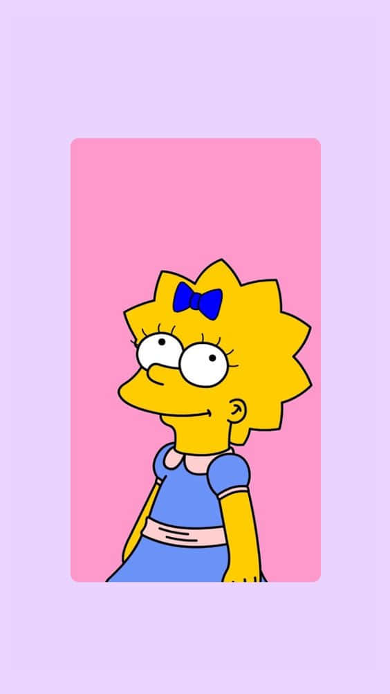 Lisa Simpson, blue dress, blue bow, SD Phone Wallpaper