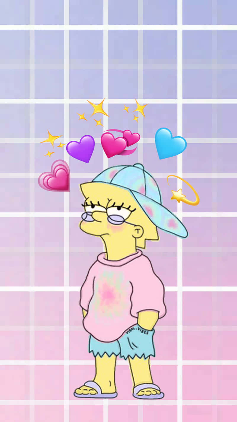 Lisa Simpson, glasses, hat, HD Phone Wallpaper