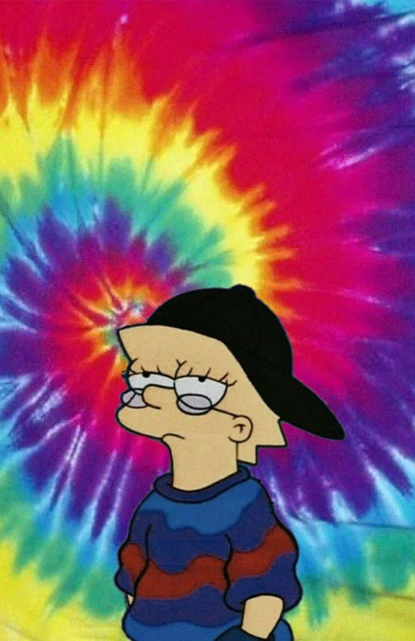 Lisa Simpson, black cap, striped shirt, HD Phone Wallpaper