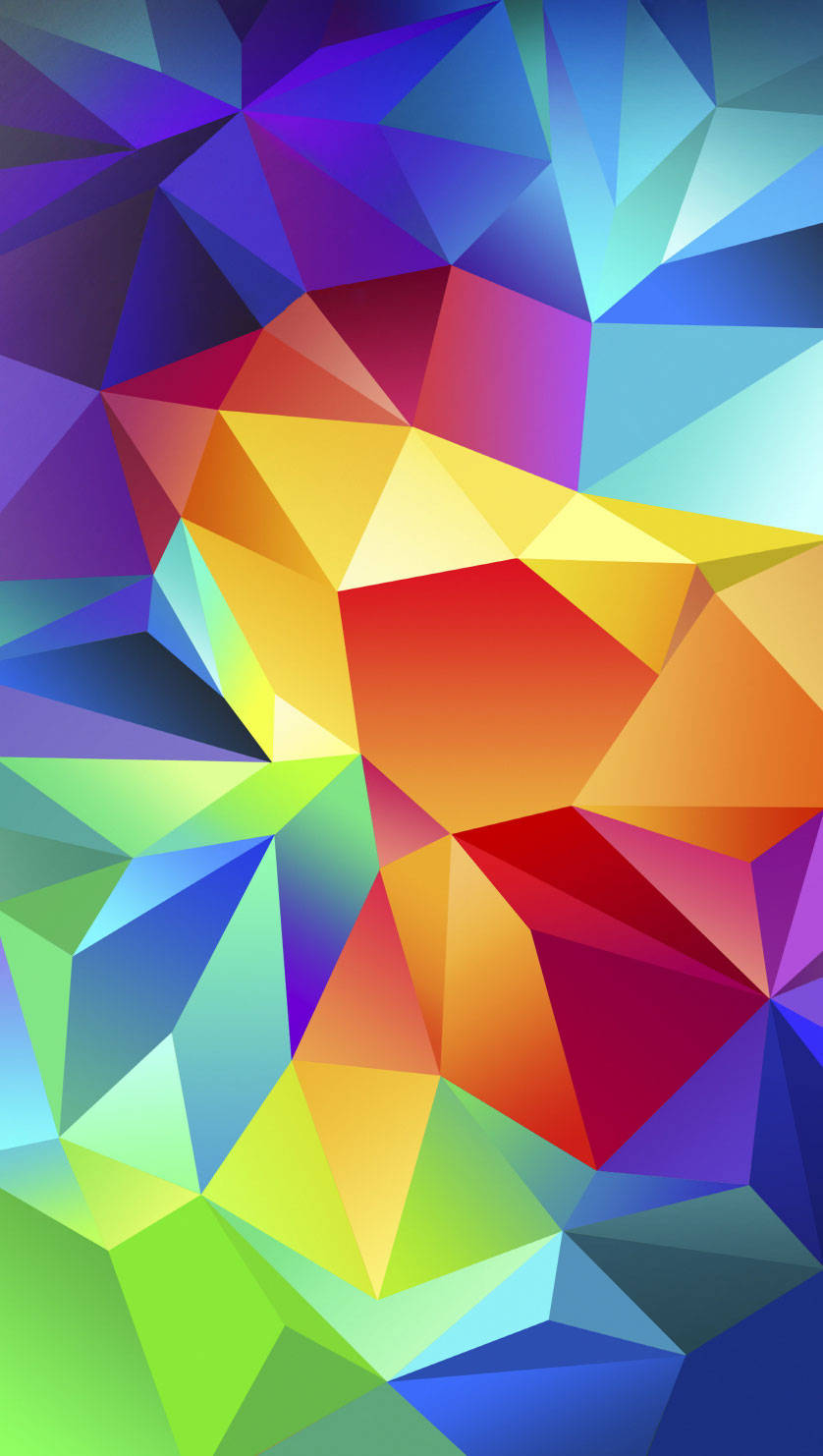 colorful diamond, rainbow hues, geometric polygonal, HD Phone Wallpaper