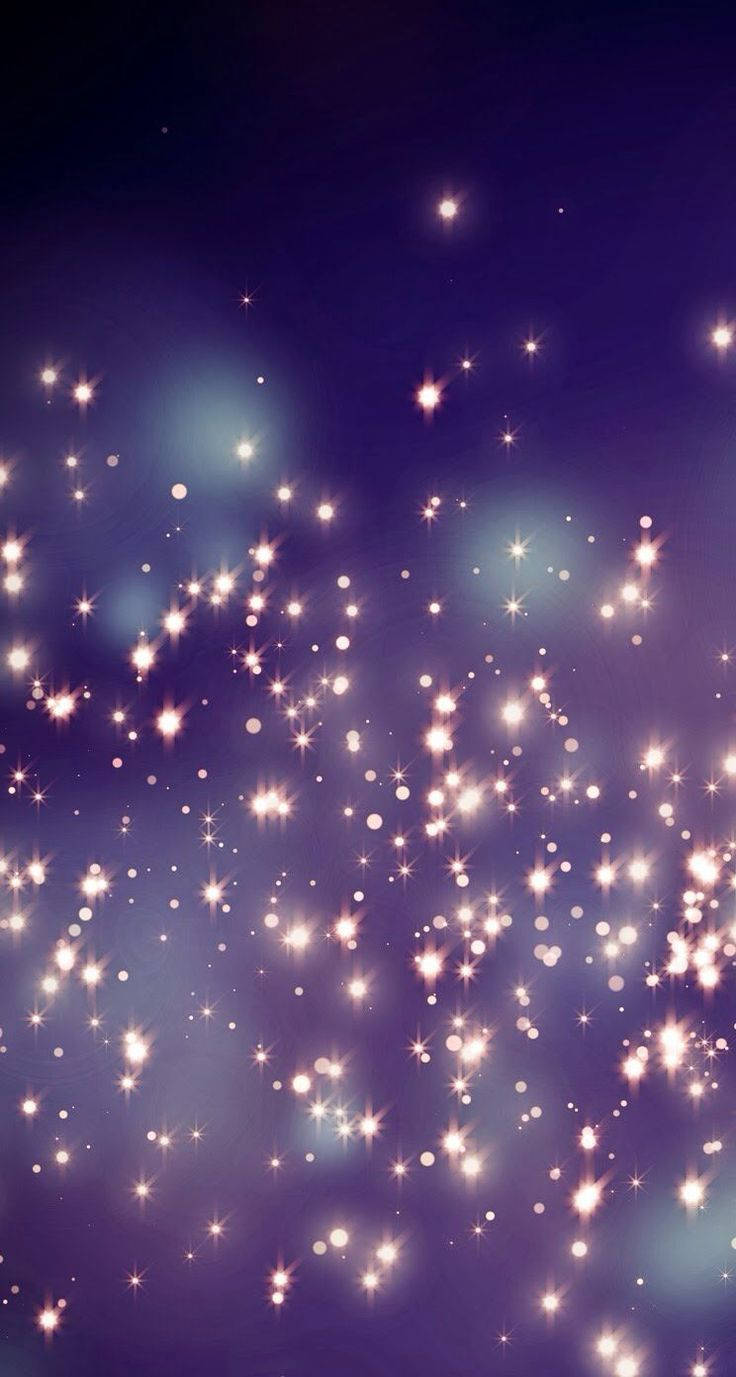 Stars, deep purple night sky, glowing stars, HD Phone Wallpaper