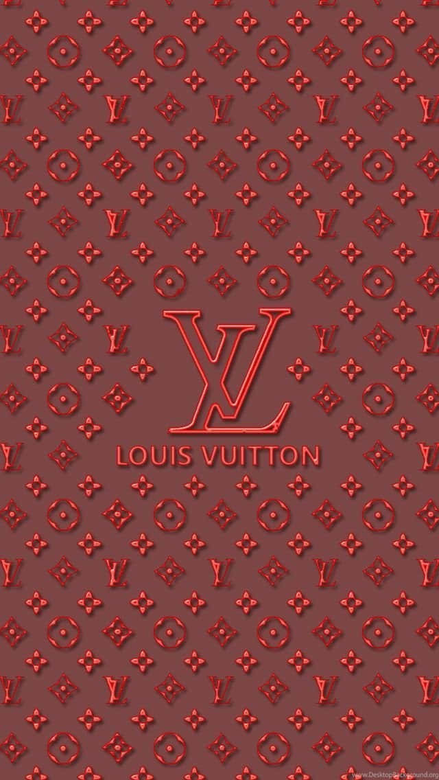 Louis Vuitton, monogram pattern, embossed logos, SD Phone Wallpaper