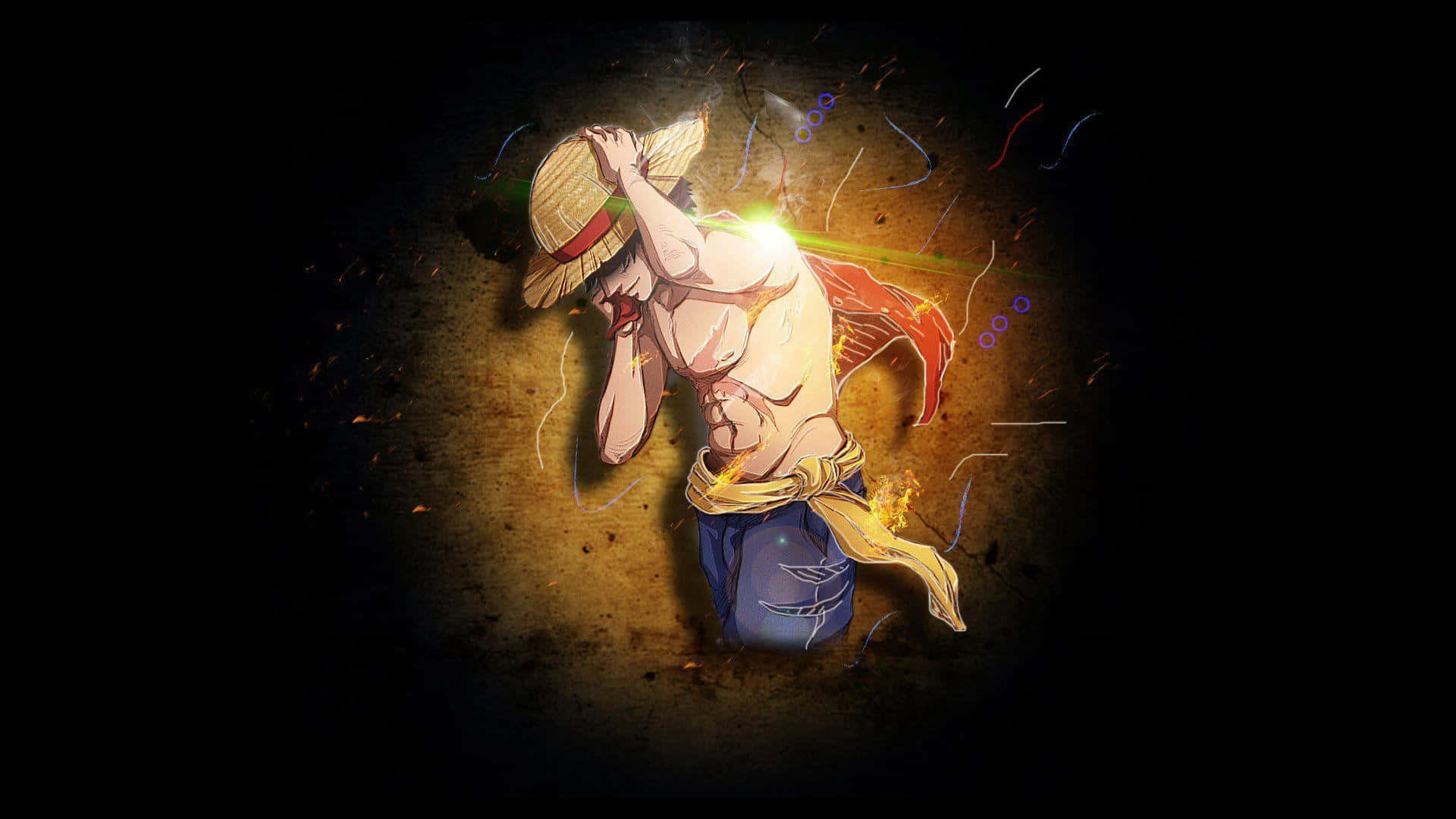 Cool Luffy, straw hat, anime pirate, Full HD Desktop Wallpaper