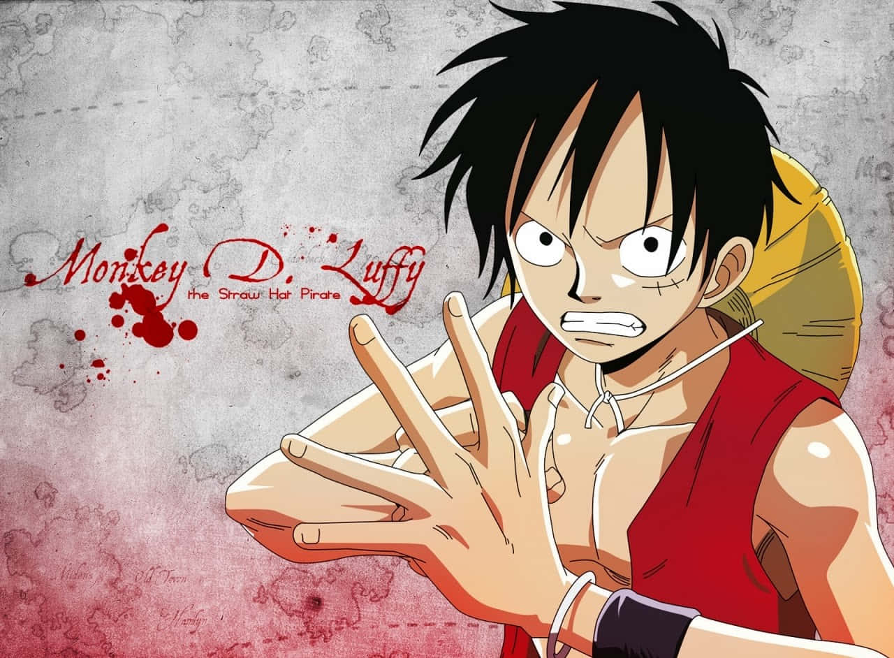 Luffy, black hair, red vest, HD Desktop Wallpaper