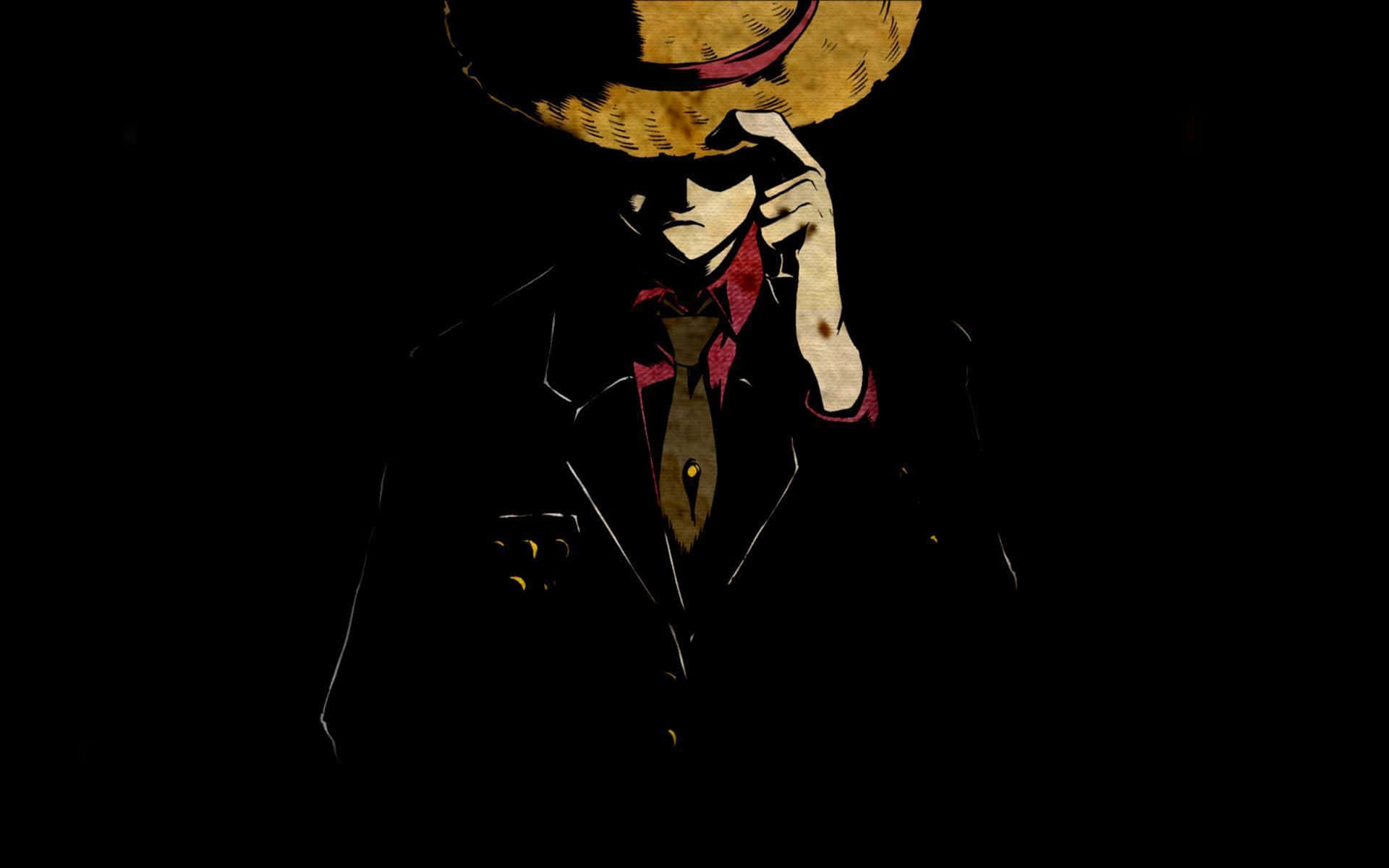 Cool Luffy, straw hat, suit, Full HD Desktop Wallpaper