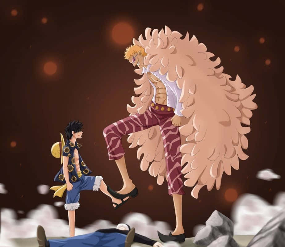 Luffy, anime character, feathered cloak, SD Desktop Wallpaper