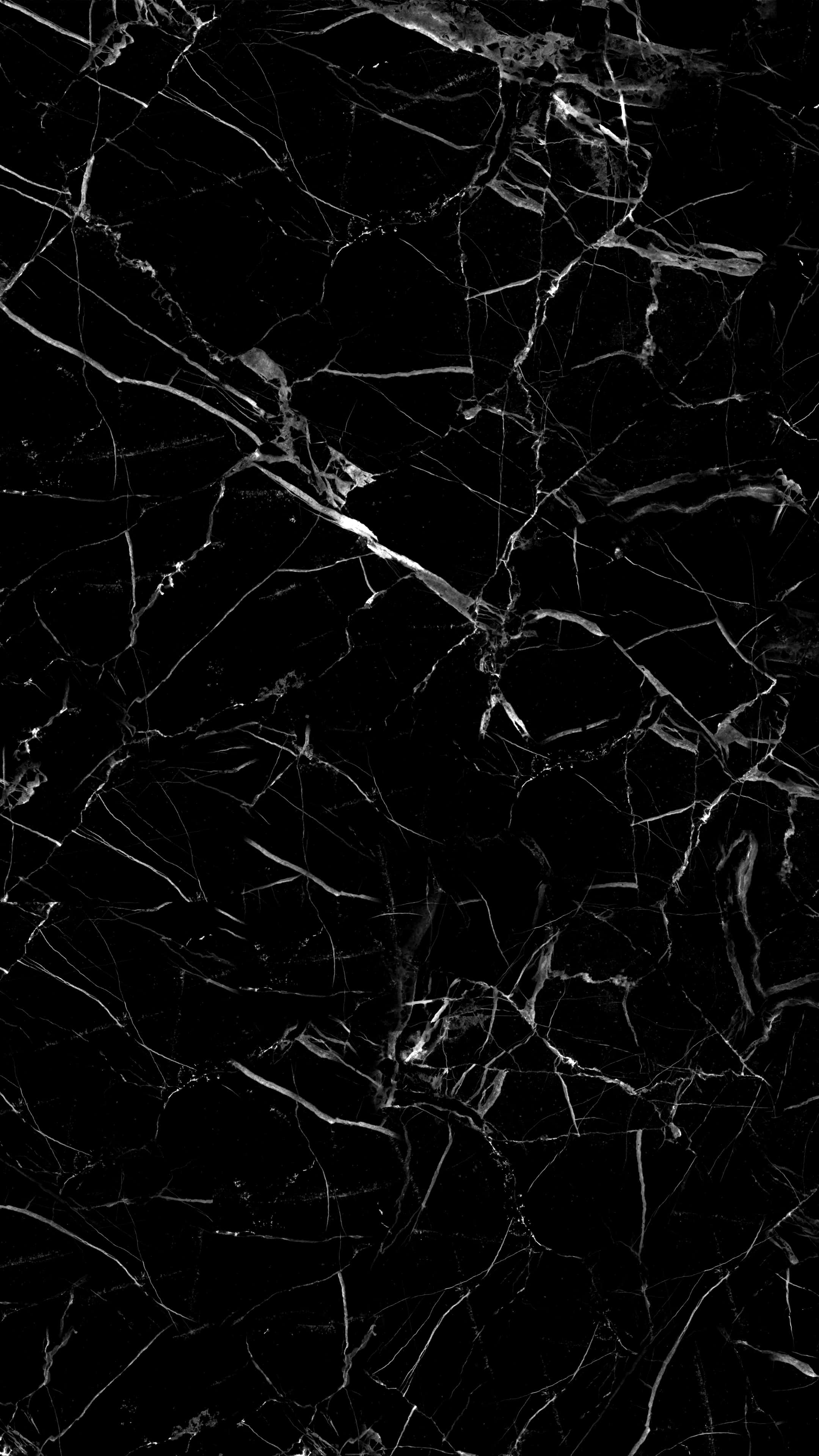 black marble, glossy black marble, white veining, 4K Phone Wallpaper