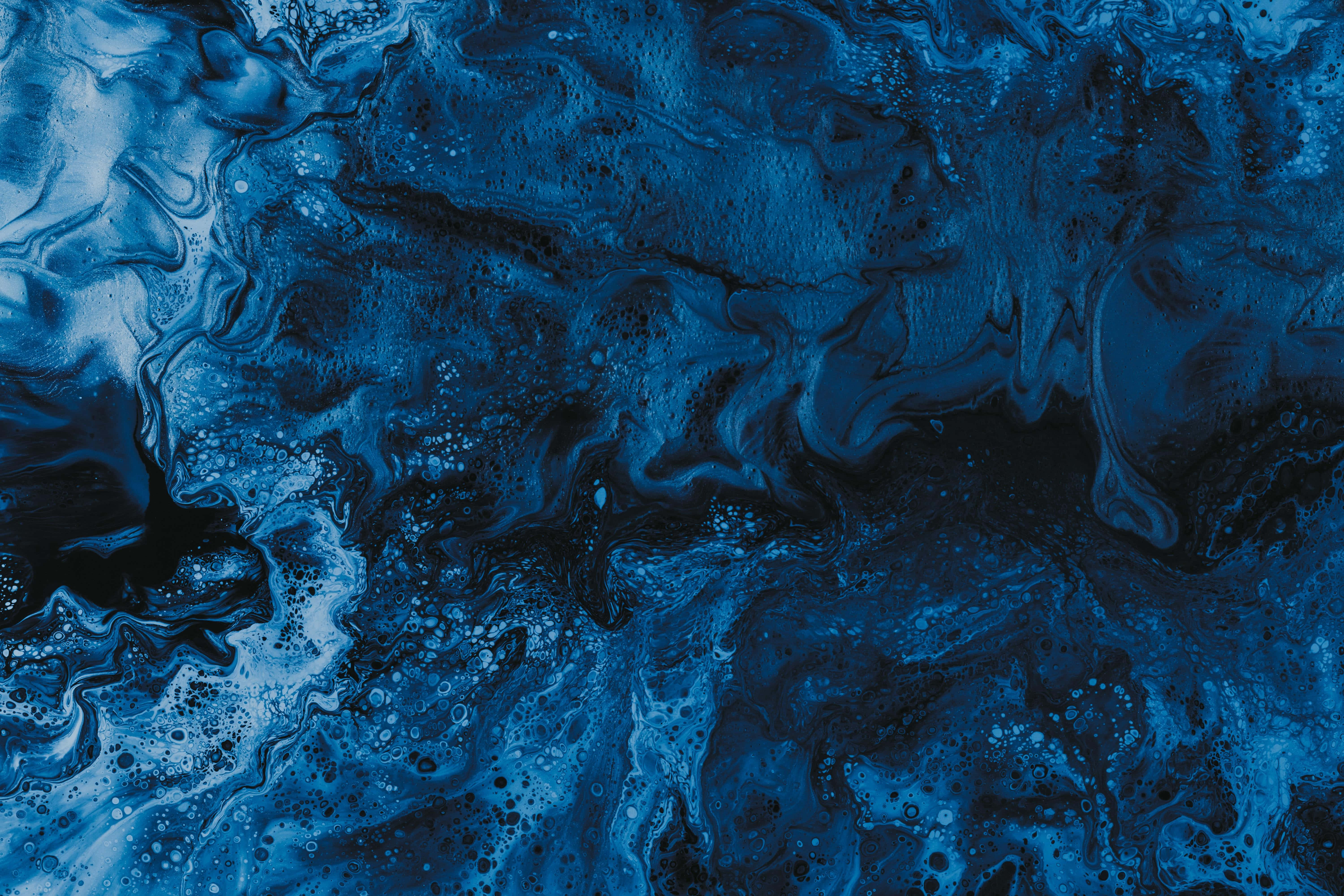Cool Marble, deep blue, black, 5K Desktop Wallpaper