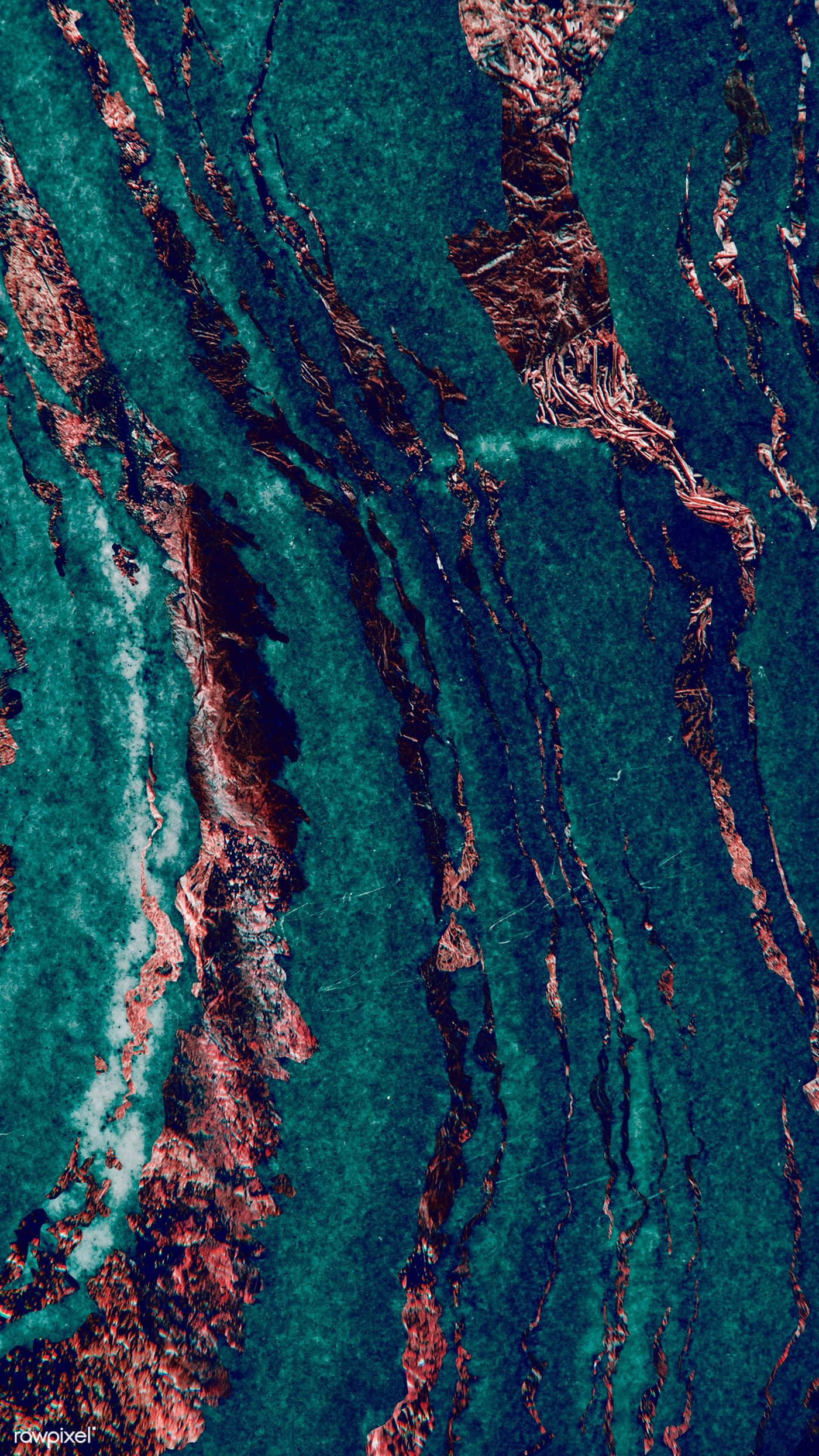 Cool Marble, teal, copper, Full HD Phone Wallpaper