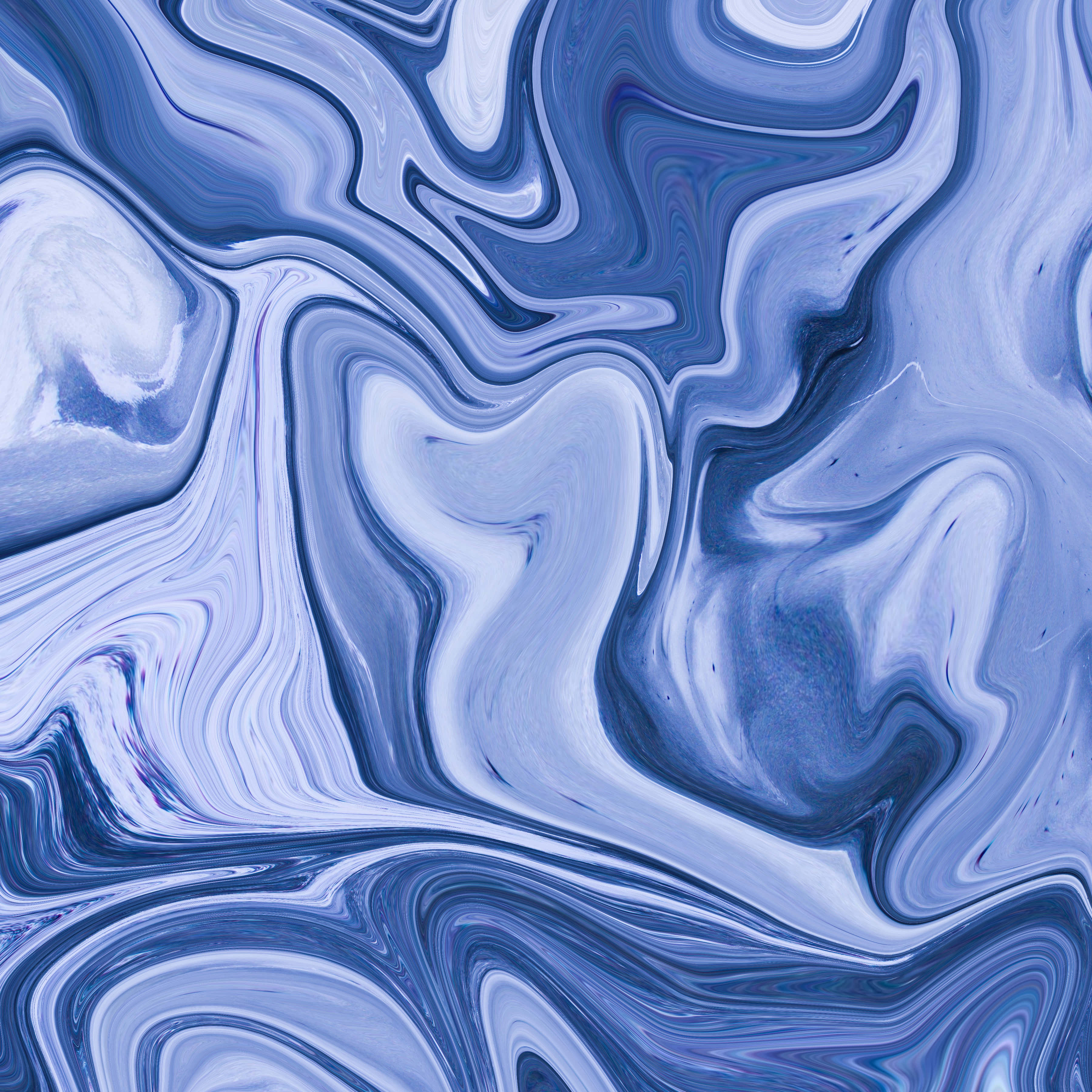 Glistening Marble, deep blue, light blue, 2K Desktop Wallpaper