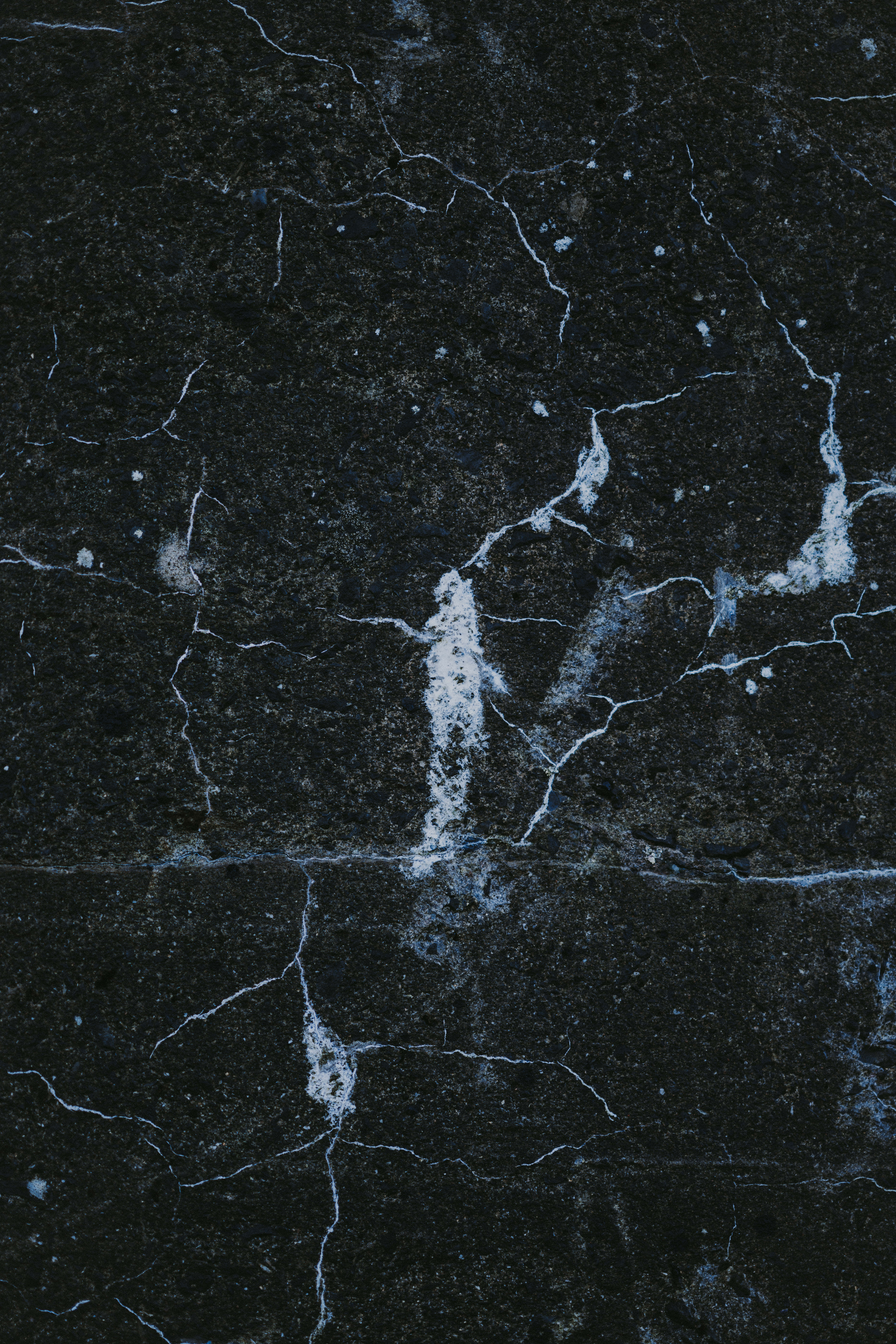 Cool Marble, dark textured stone, white veining, 8K Phone Wallpaper
