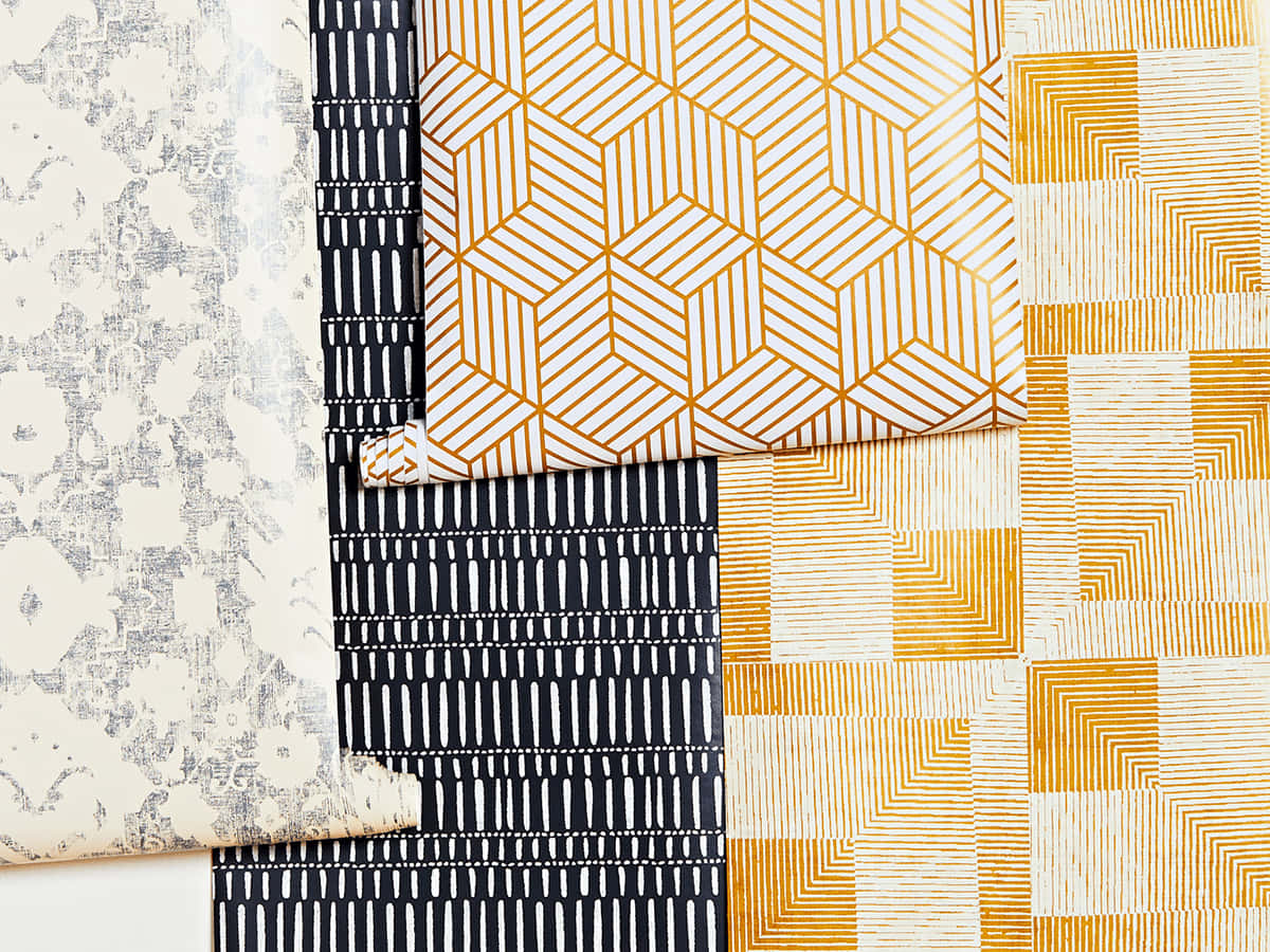 mustard black, cream, geometric wallpaper samples, SD Desktop Wallpaper