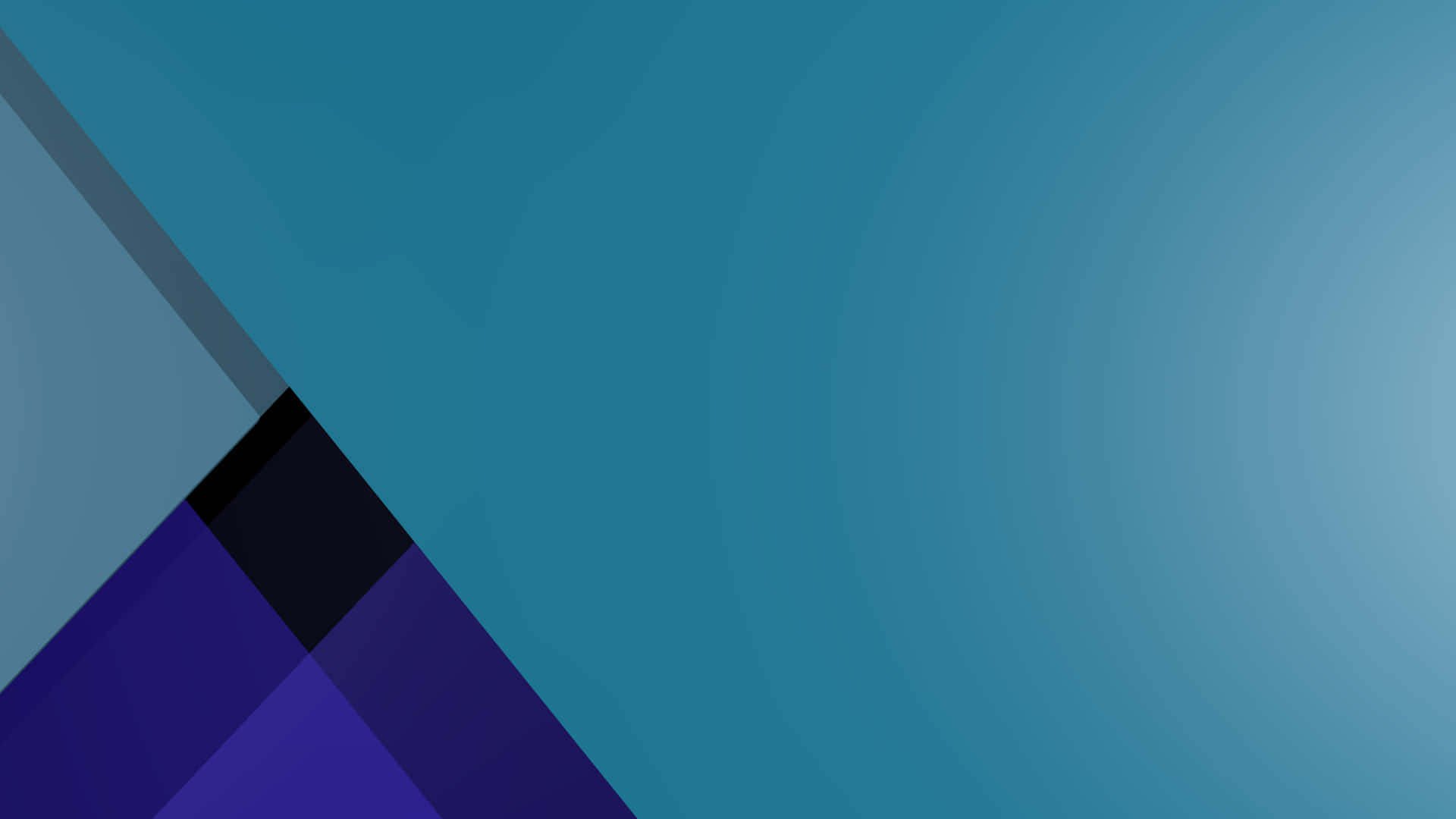 blue and black triangle, blue background, gradient teal and purple triangular shapes, Full HD Desktop Wallpaper