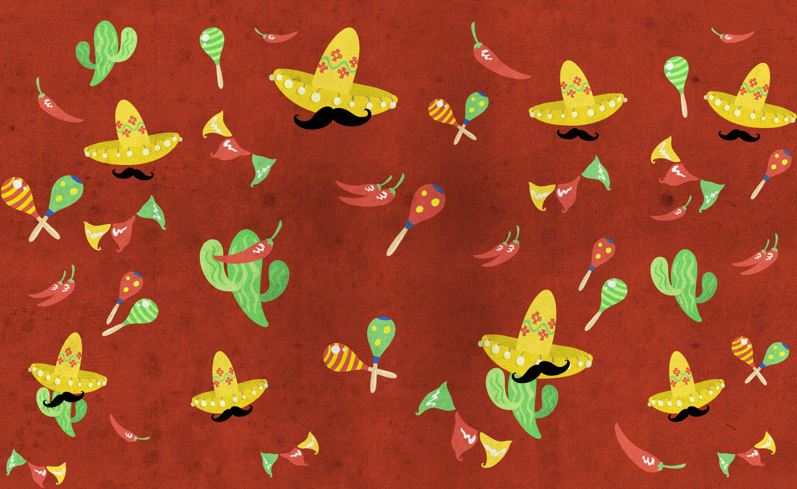Cool Mexican, taco fiesta, cartoon sombreros, HD Desktop Wallpaper
