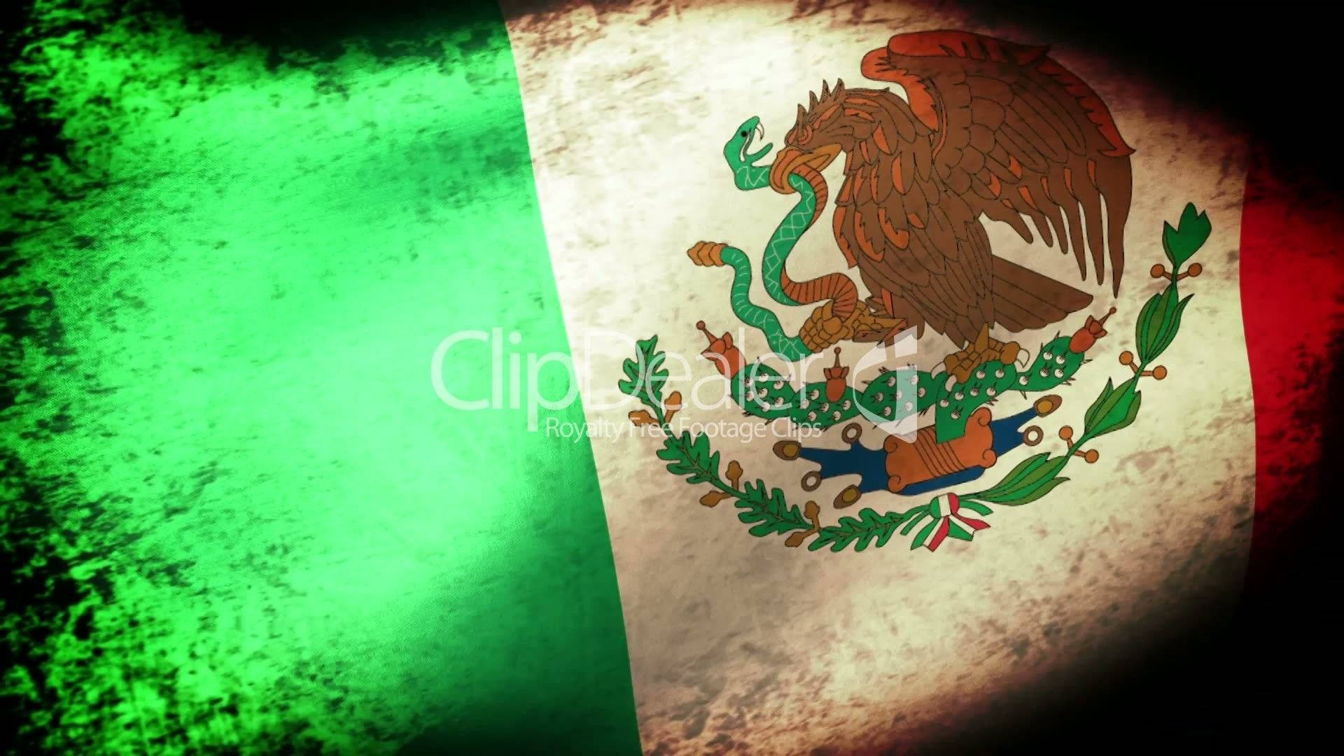 Mexican flag, green white and red stripes, eagle devouring a snake, Full HD Desktop Wallpaper