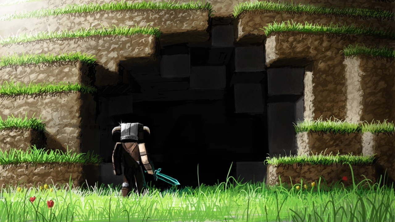Minecraft, soldier, dungeon, HD Desktop Wallpaper