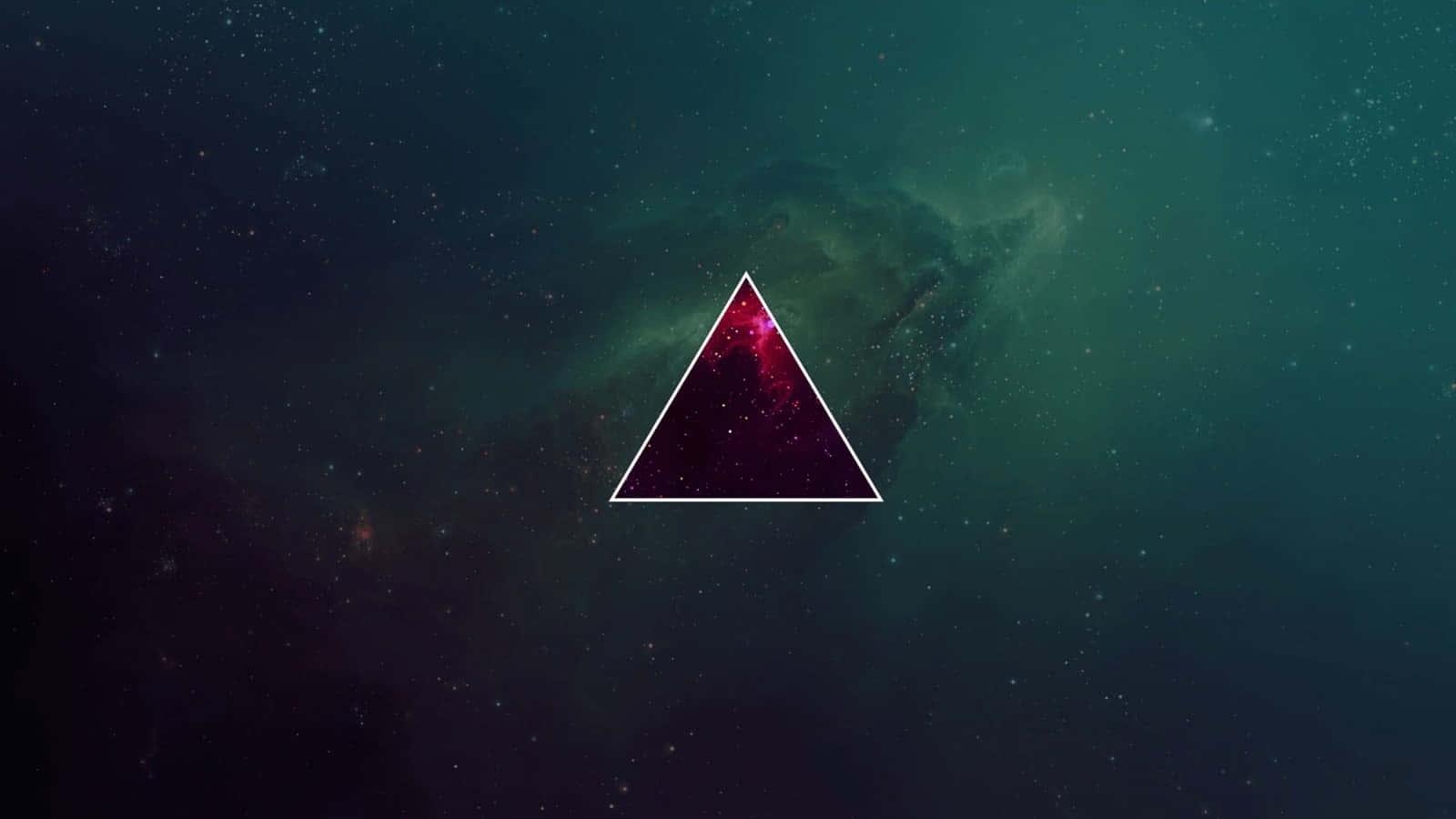 magenta, teal, triangle, HD Desktop Wallpaper