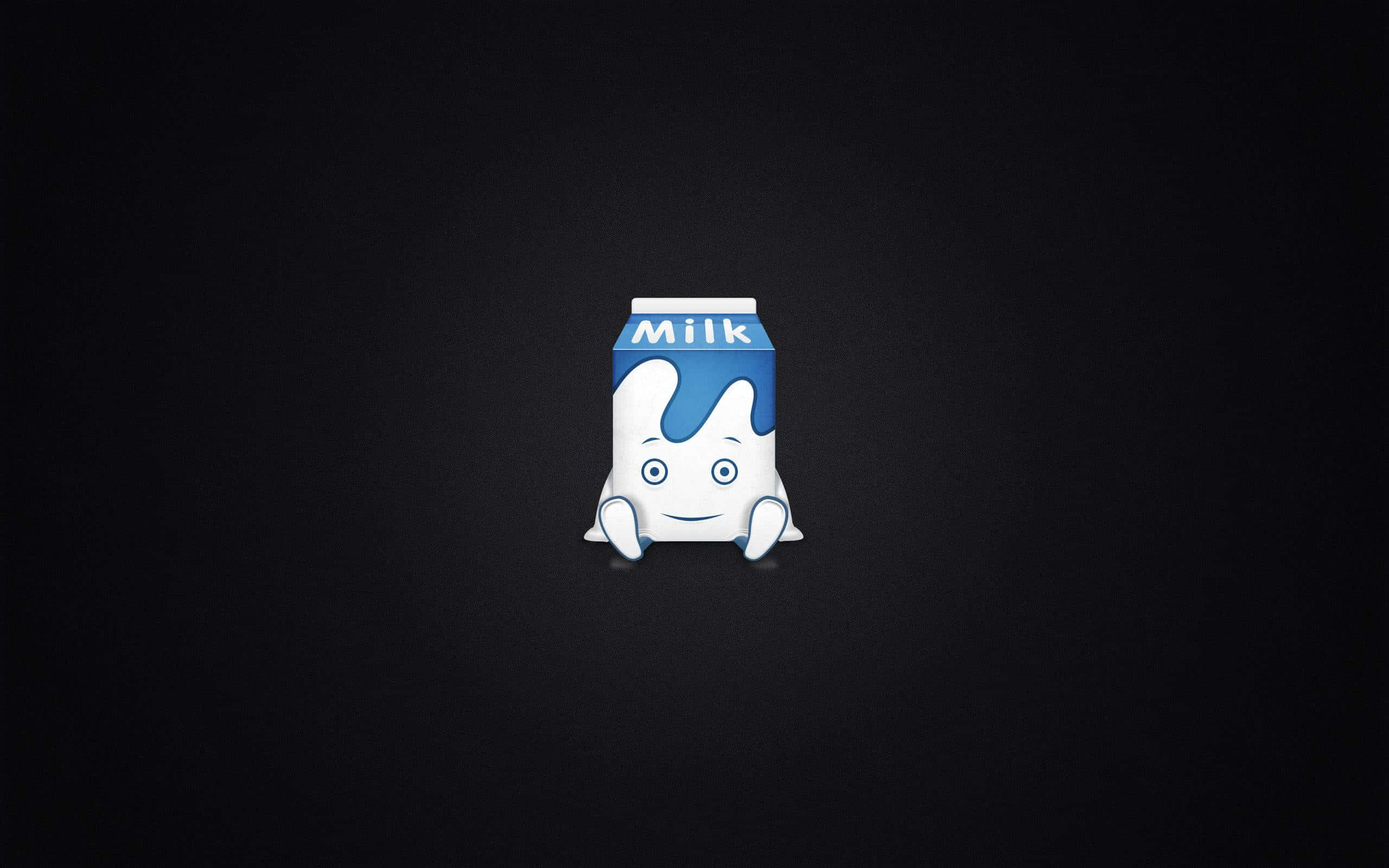Cool Minimalist, milk carton, smiling face, 2K Desktop Wallpaper