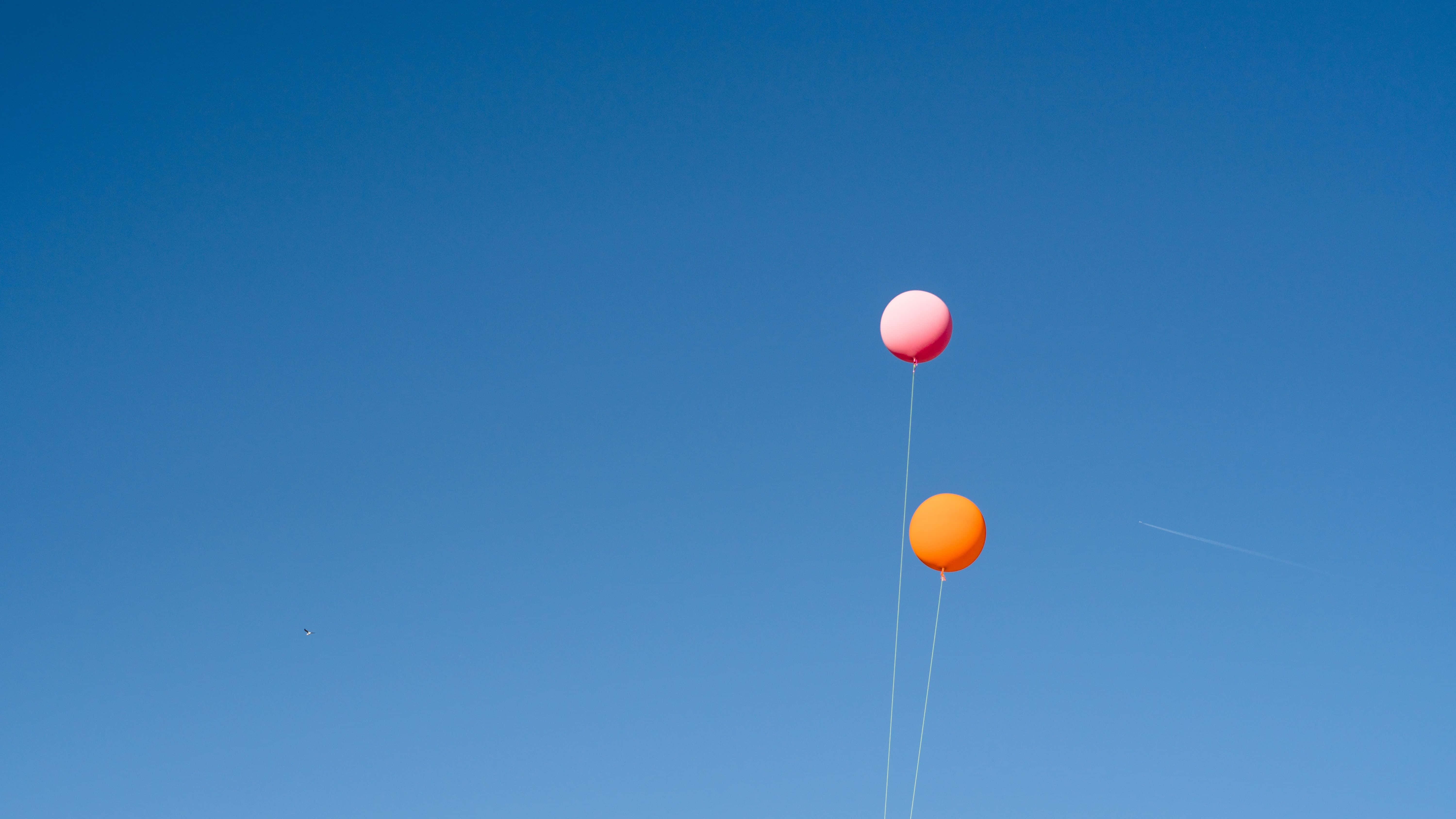 Cool Minimalist, pink, orange, 5K Desktop Wallpaper