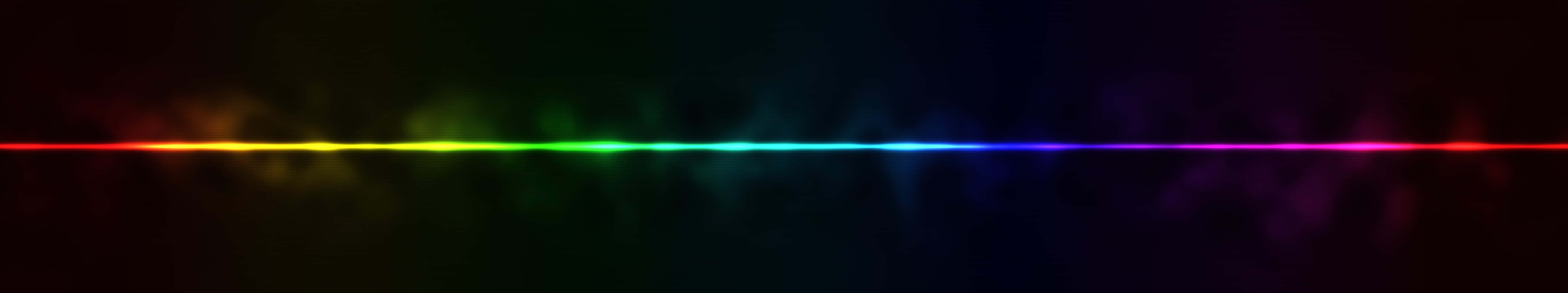 Cool Monitor, rainbow light beam, neon lights, 5K Desktop Wallpaper