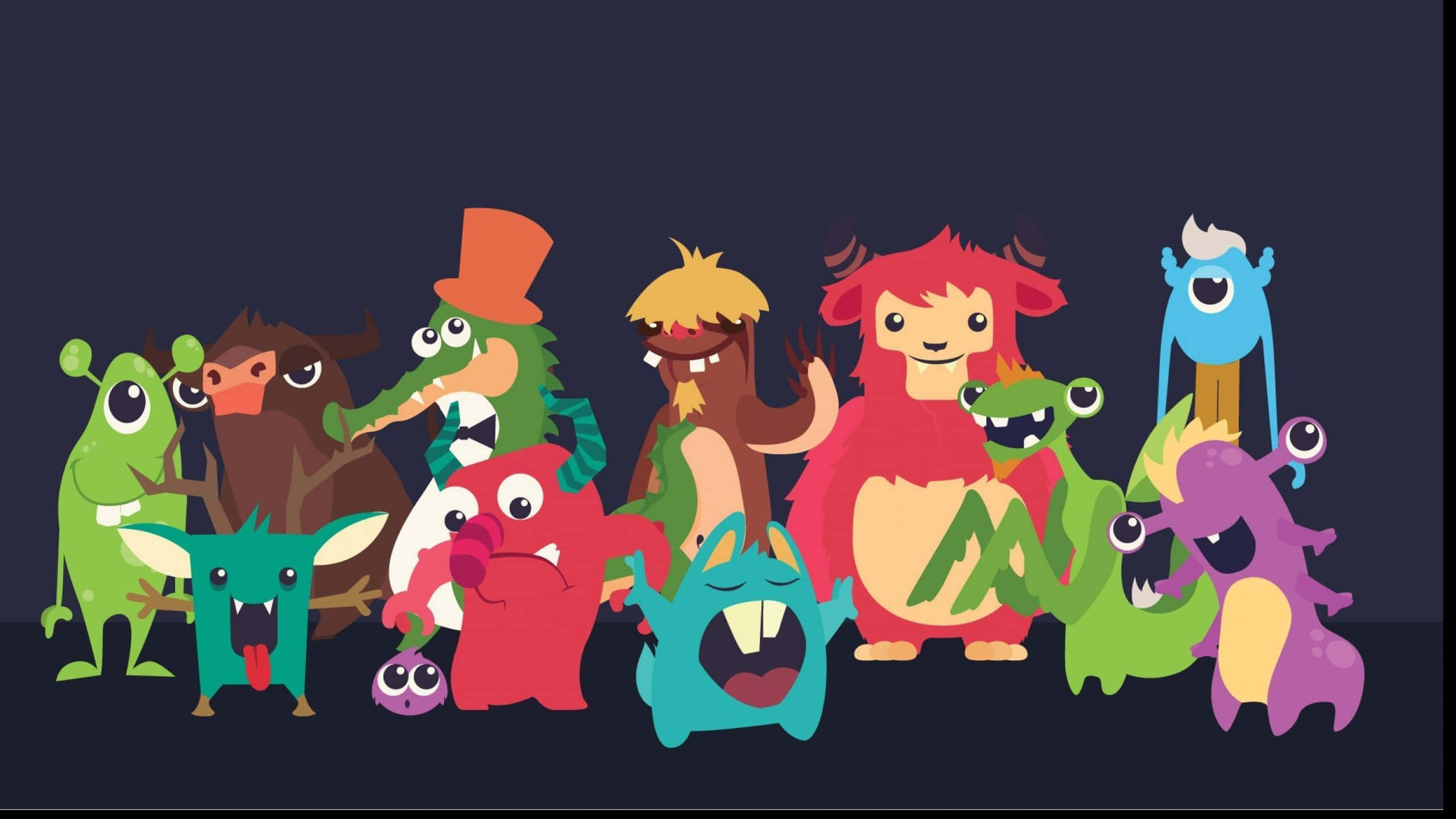 Cool Monster, phone screen theme, cartoon monsters, 2K Desktop Wallpaper