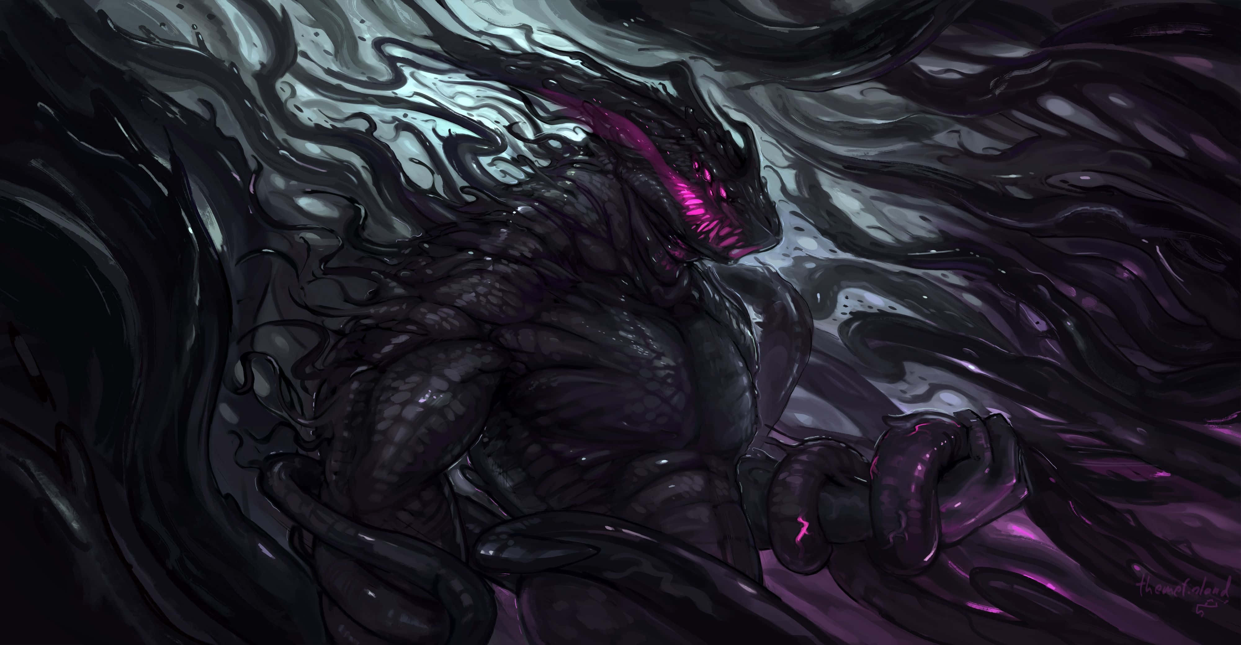 black, purple, pink head, 4K Desktop Wallpaper