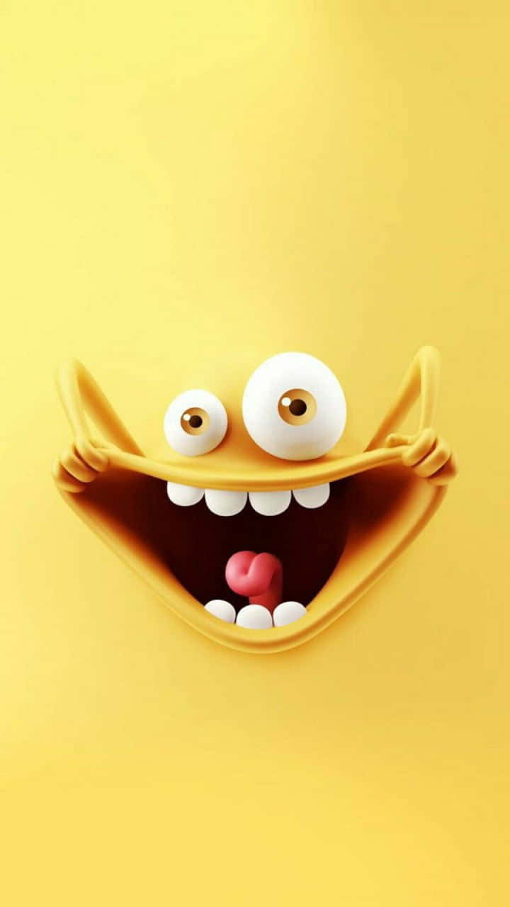 Cool Monster, yellow, cartoon face, HD Phone Wallpaper