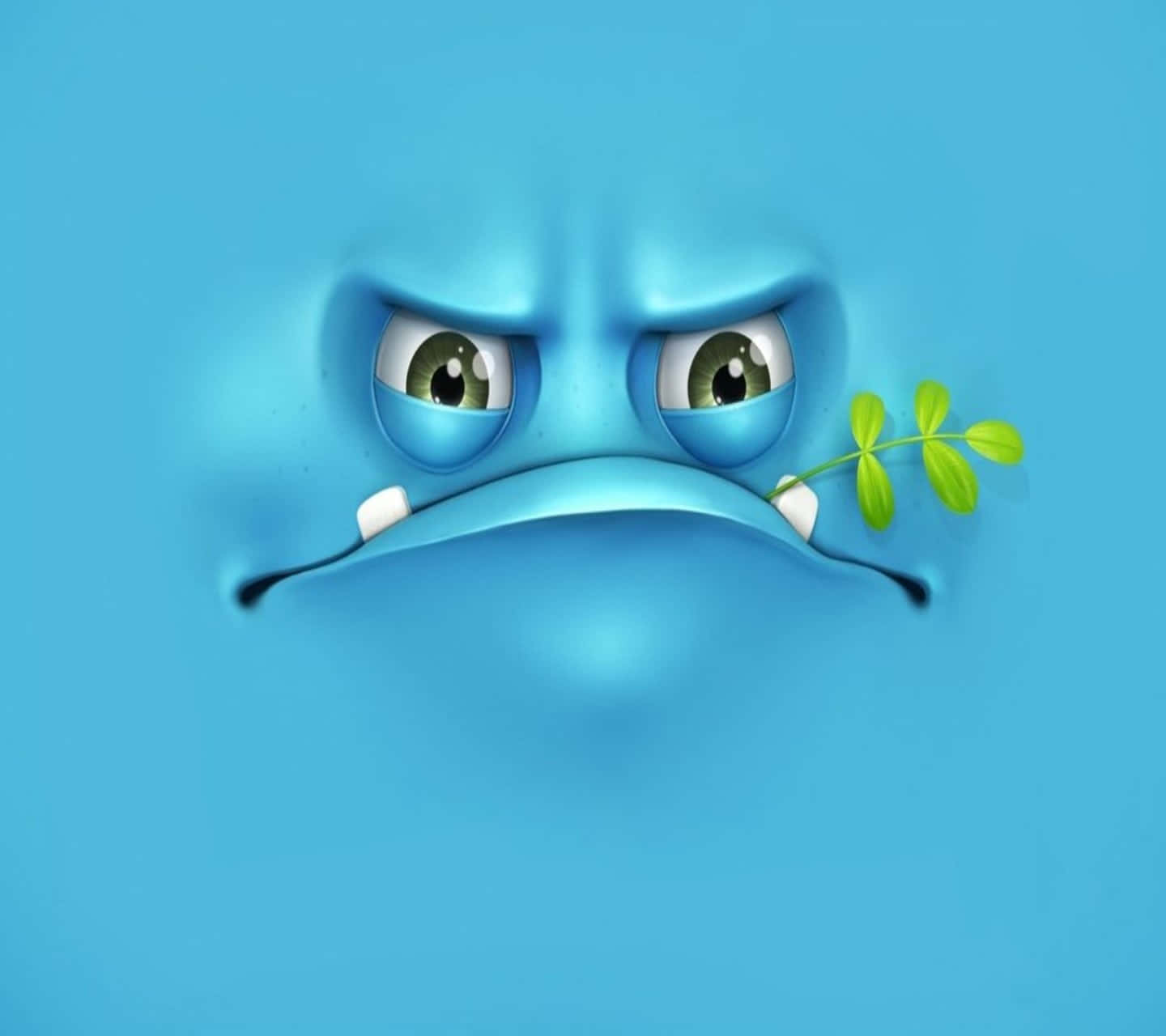 Cool Monster, blue, angry eyes, HD Desktop Wallpaper