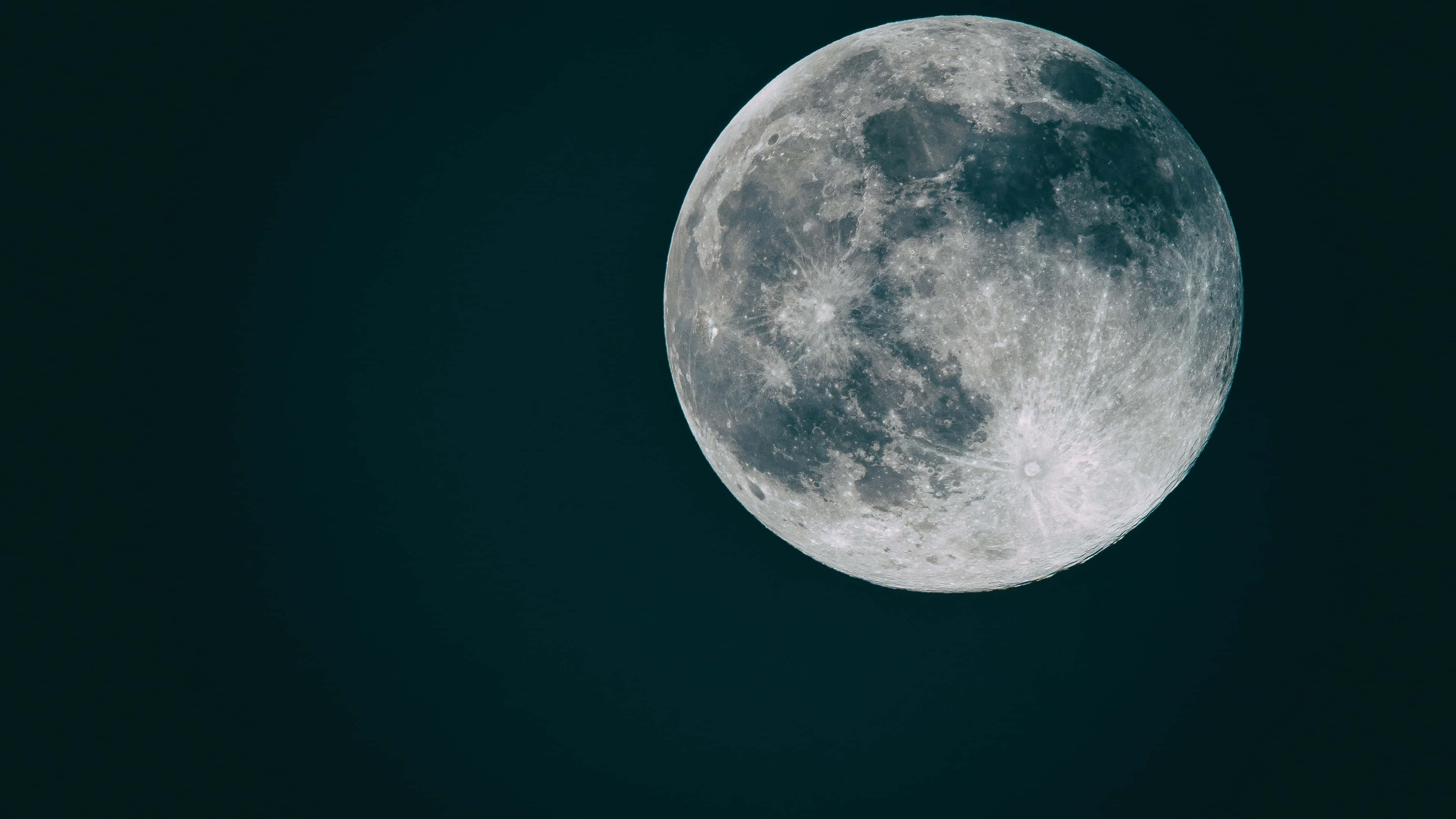 Cool Moon, full moon, craters, 4K Desktop Wallpaper