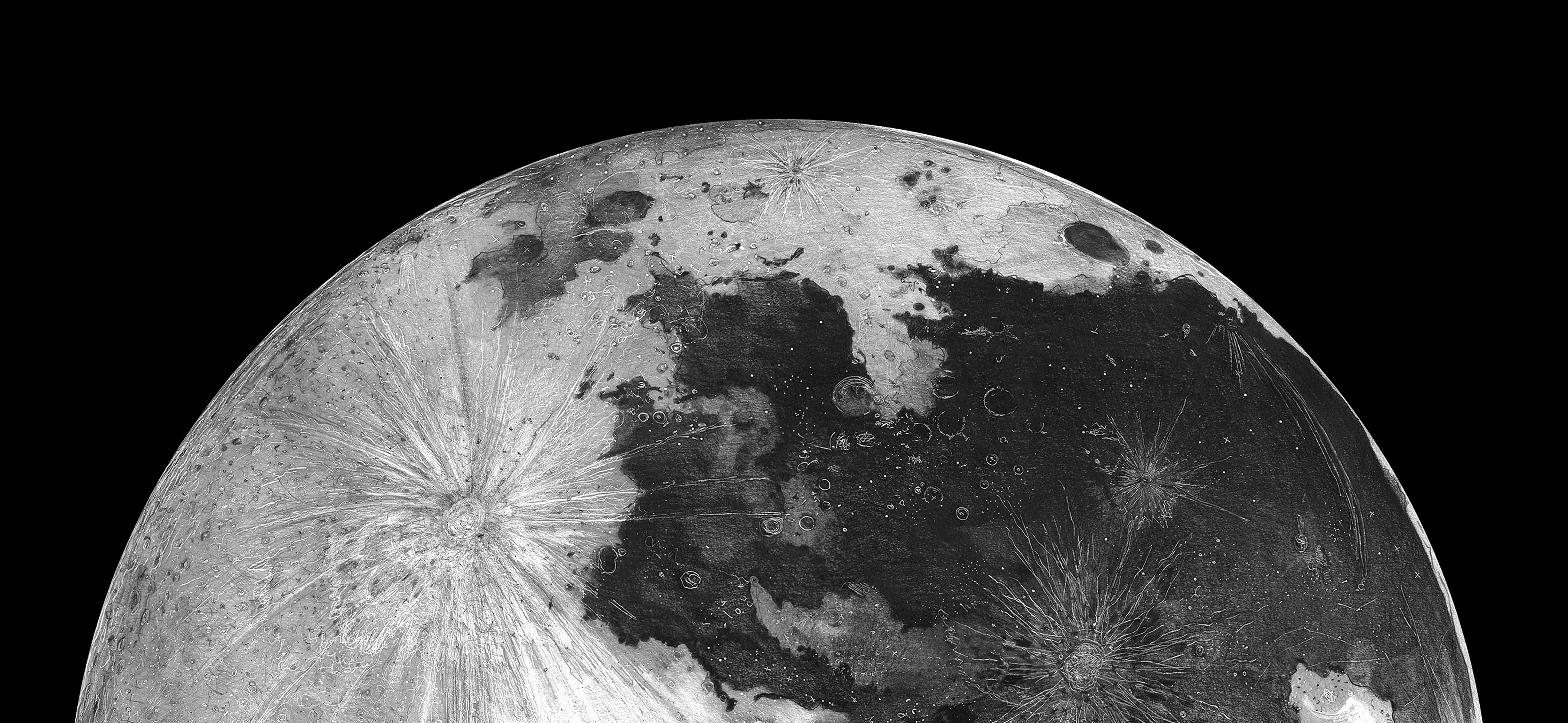 Cool Moon, Full Moon, cratered surface, 4K Desktop Wallpaper