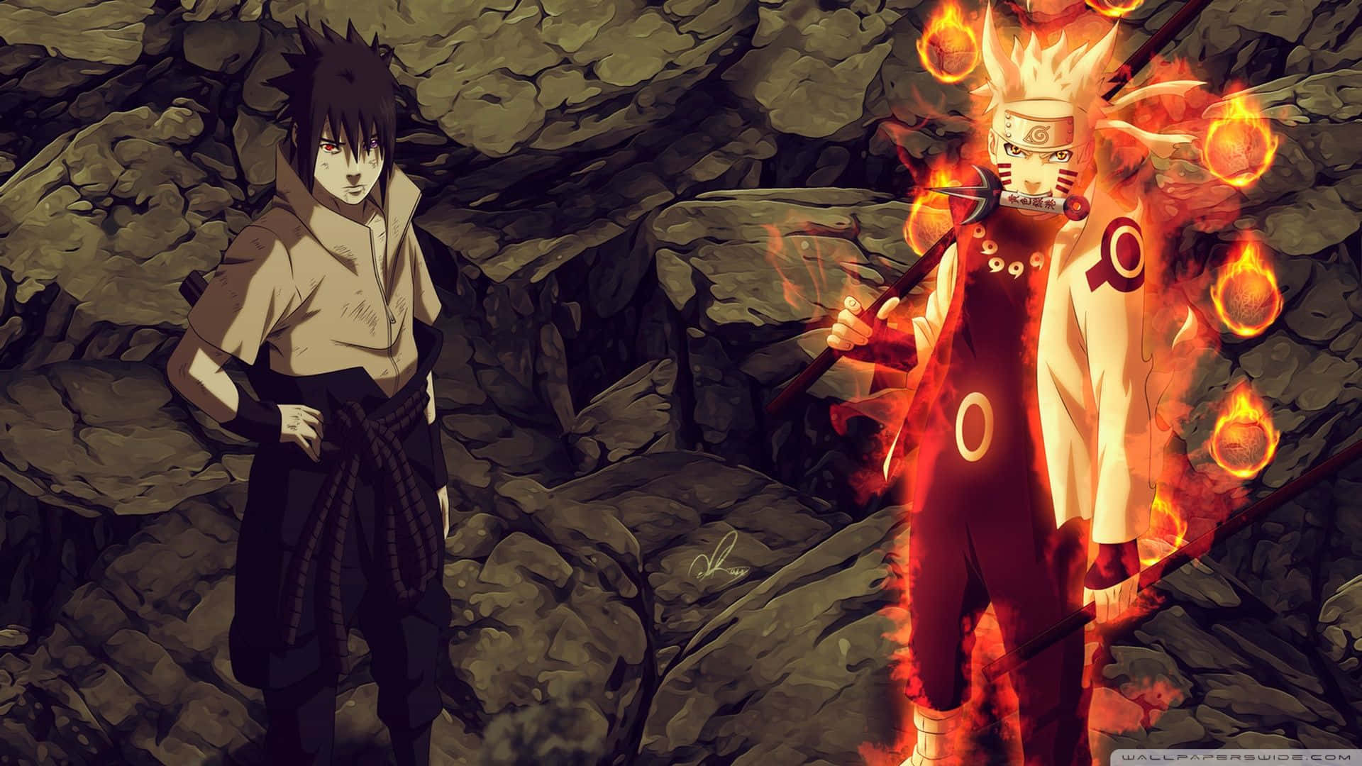 Cool Naruto Desktop, Naruto, fiery chakra, Full HD Desktop Wallpaper