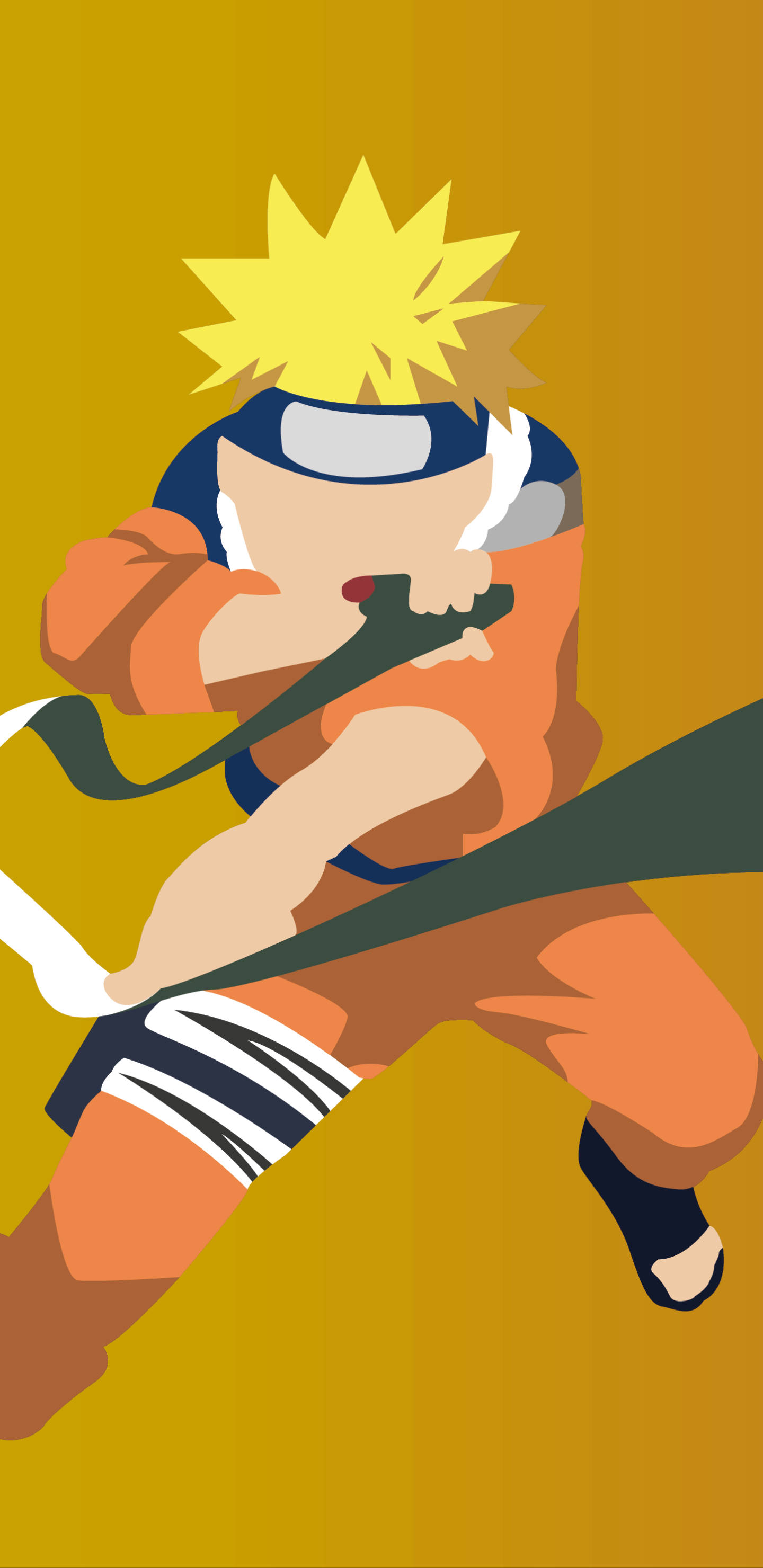 Naruto, orange jumpsuit, headband, 2K Phone Wallpaper