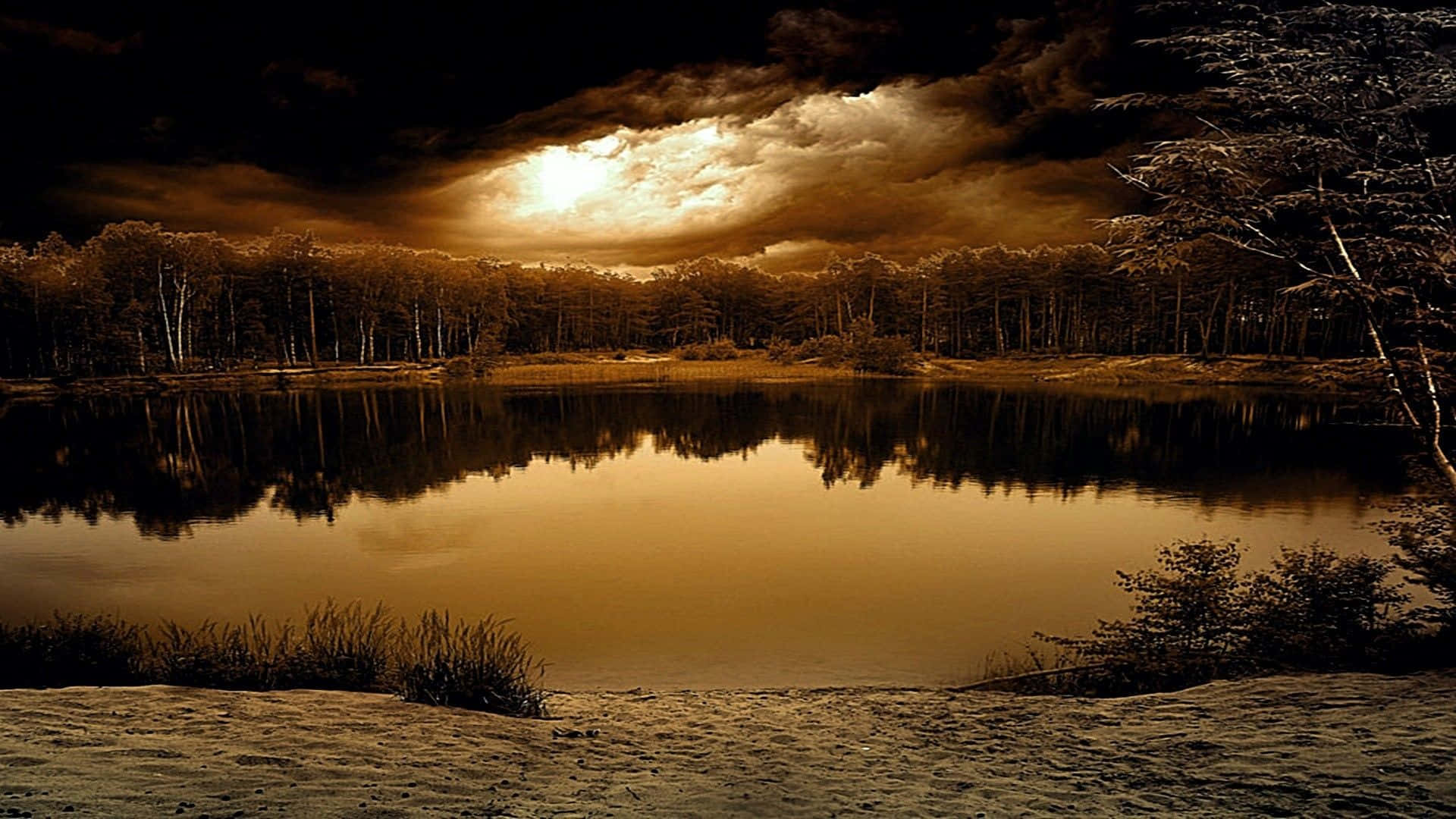 Cool Nature, Sunset, Clouds, Full HD Desktop Wallpaper