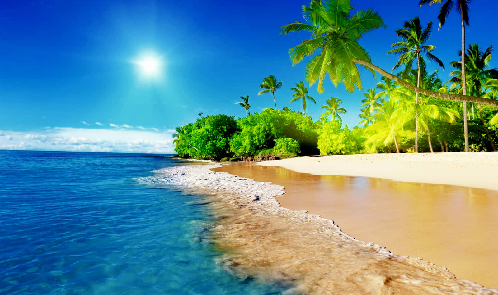 Cool Nature, tropical beach, turquoise waters, HD Desktop Wallpaper