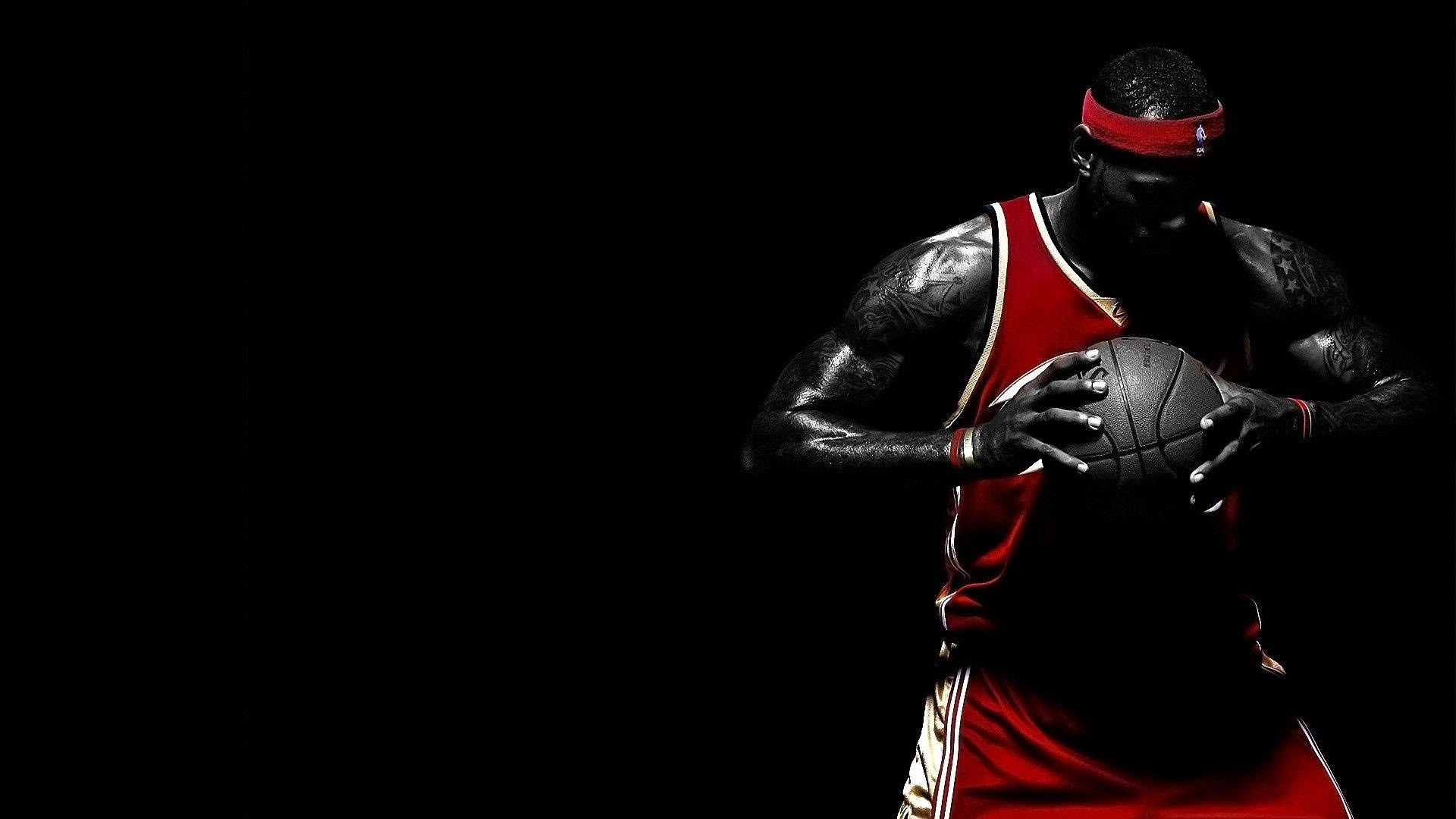 NBA, basketball player, red jersey, Full HD Desktop Wallpaper