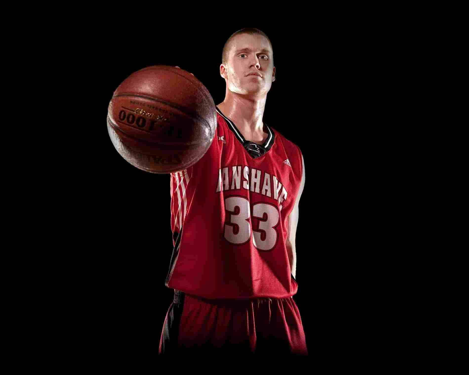 NBA, red jersey, basketball player, HD Desktop Wallpaper