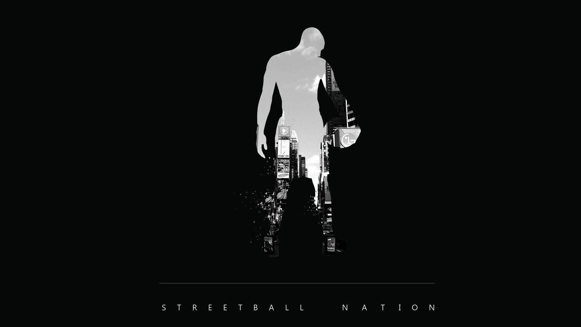 NBA, silhouette, basketball player, Full HD Desktop Wallpaper