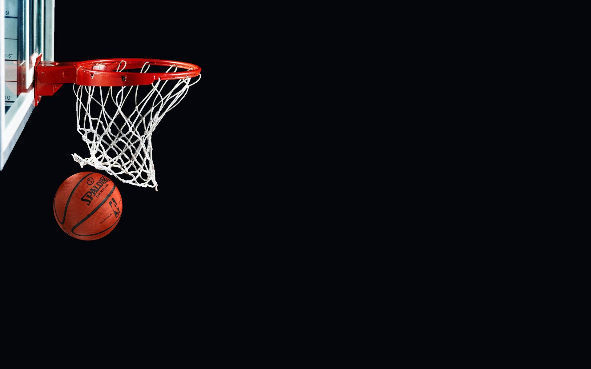 NBA, basketball ring, red basketball, Full HD Desktop Wallpaper