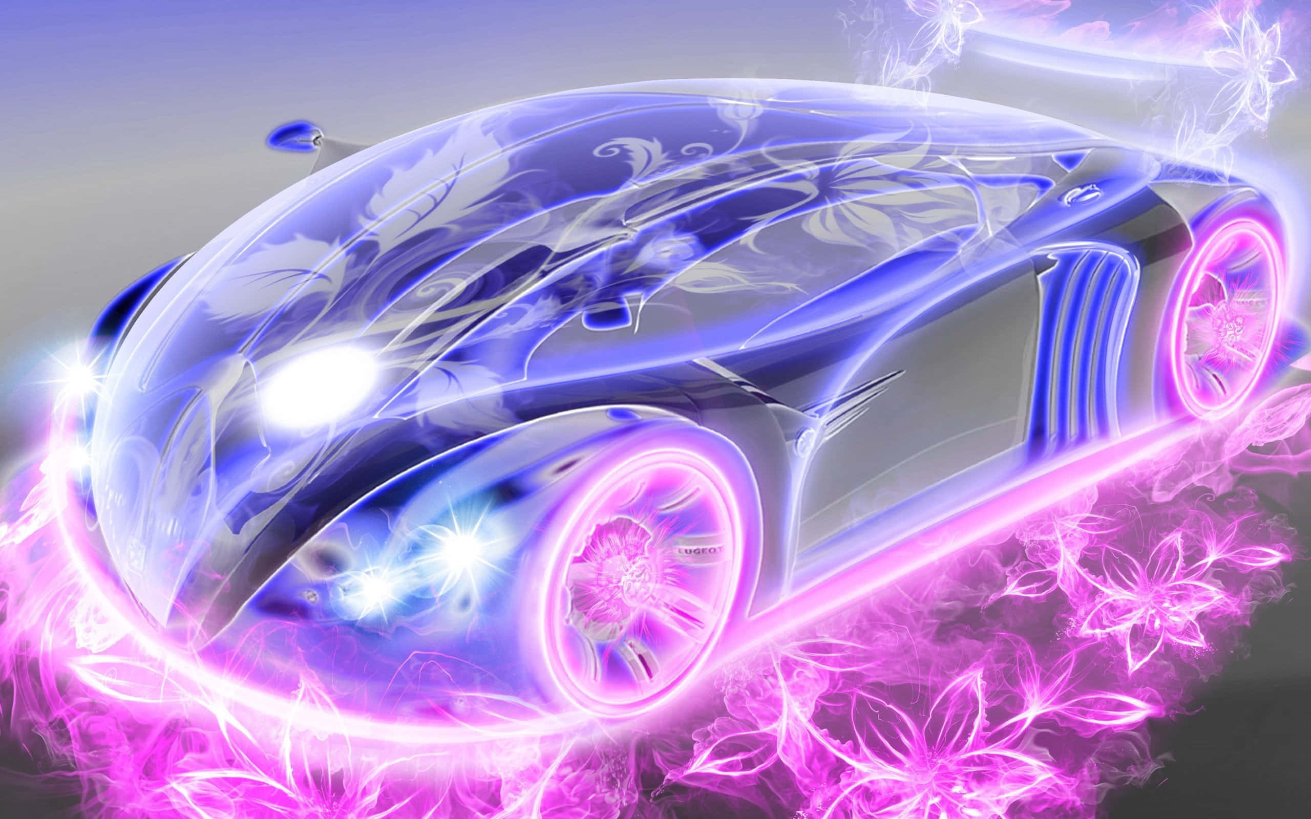 blue, purple, neon lights, 2K Desktop Wallpaper