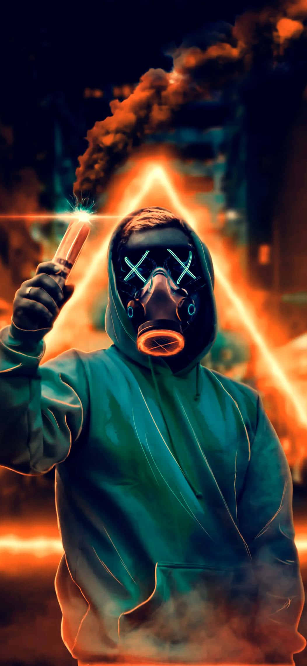 Cool Guy, teal hoodie, sparking tool, Full HD Phone Wallpaper