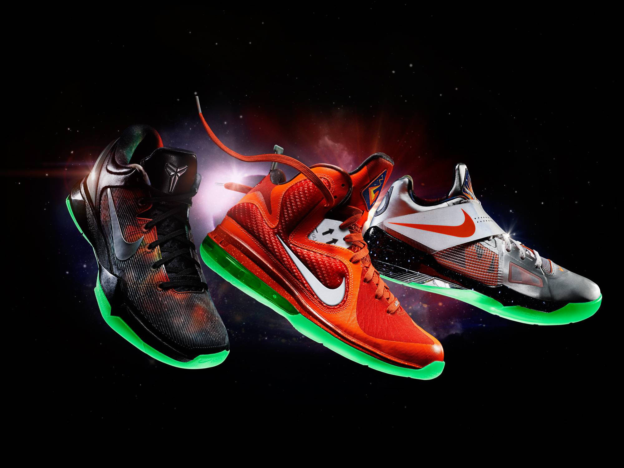 Cool Nike Shoe, basketball shoes, glowing soles, Full HD Desktop Wallpaper