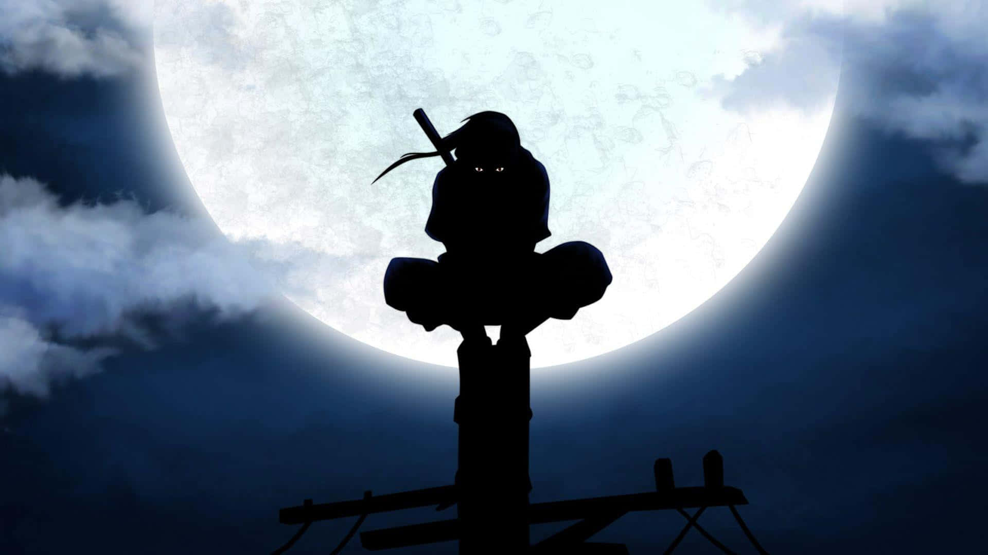 Cool Ninja, ninja silhouette, tower, Full HD Desktop Wallpaper