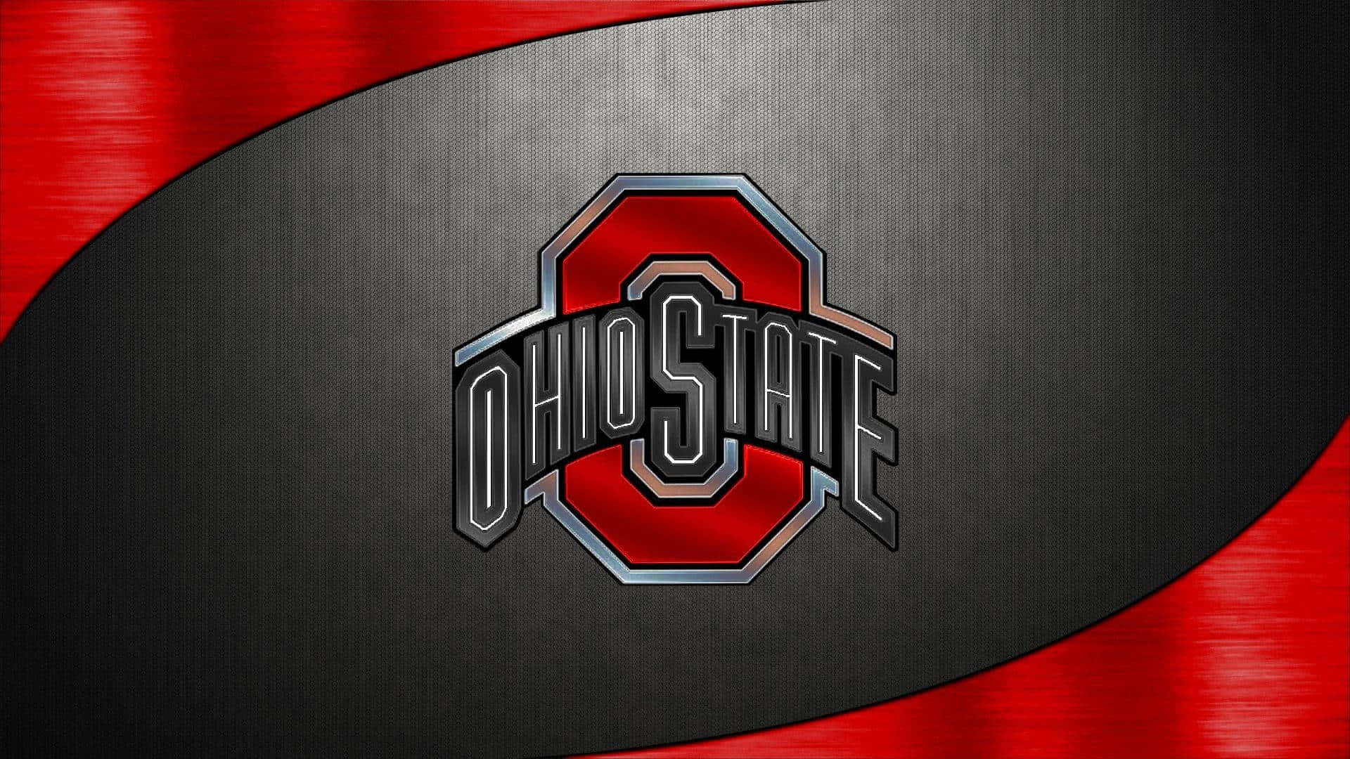Ohio State, red, metallic gray, Full HD Desktop Wallpaper