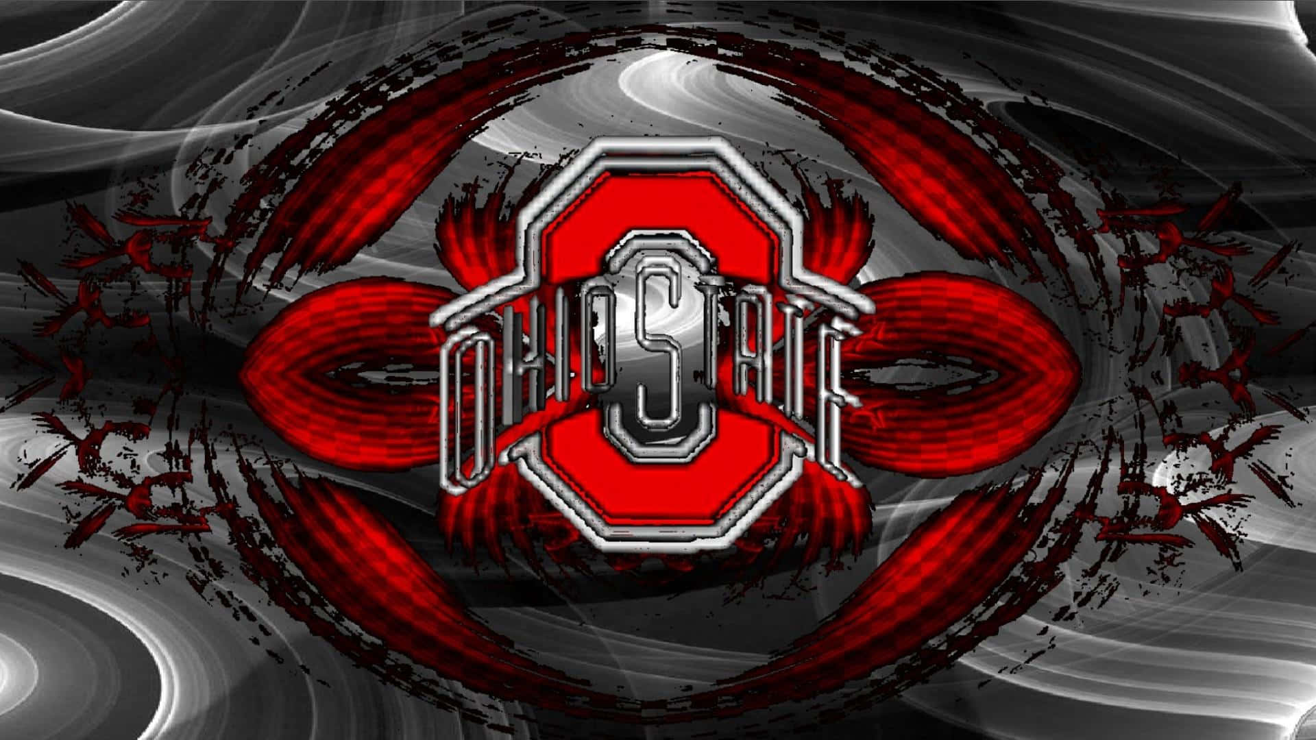 Ohio State, red and silver, Ohio State logo, Full HD Desktop Wallpaper