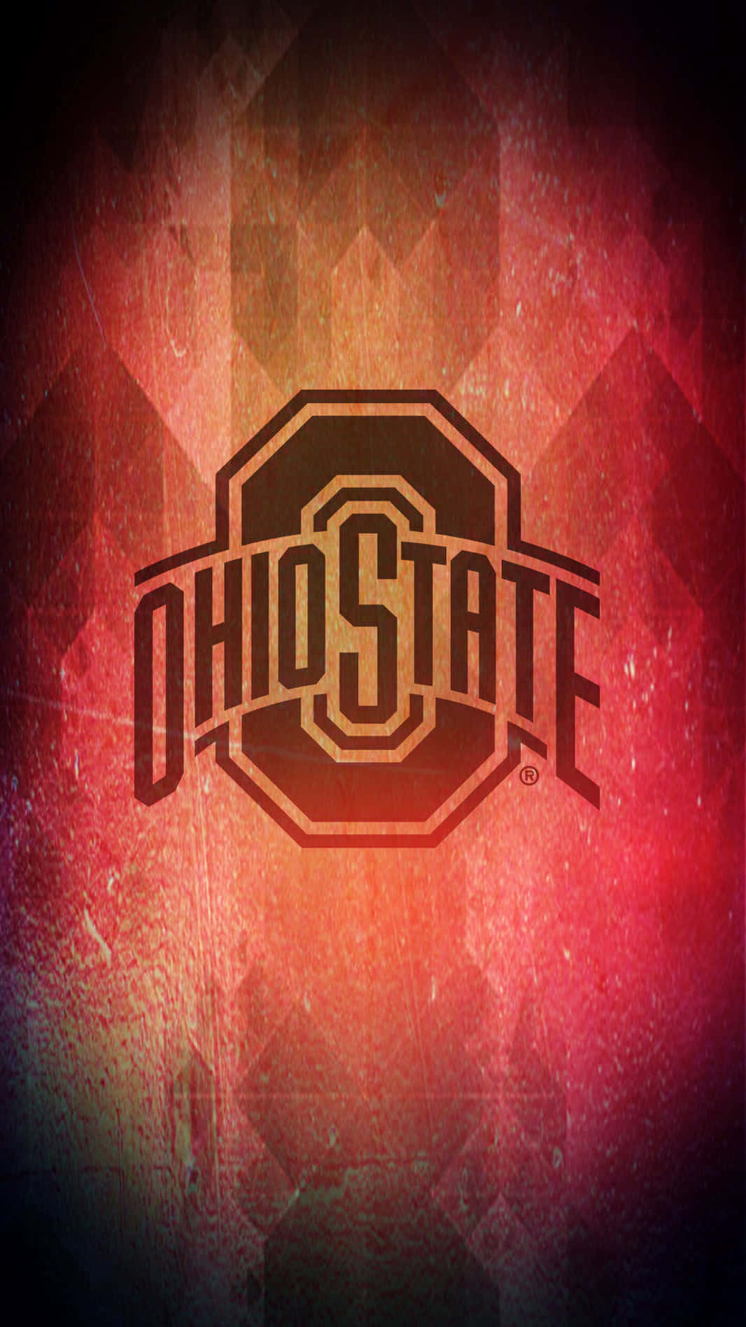Ohio State, iPhone, red and orange geometric background, HD Phone Wallpaper