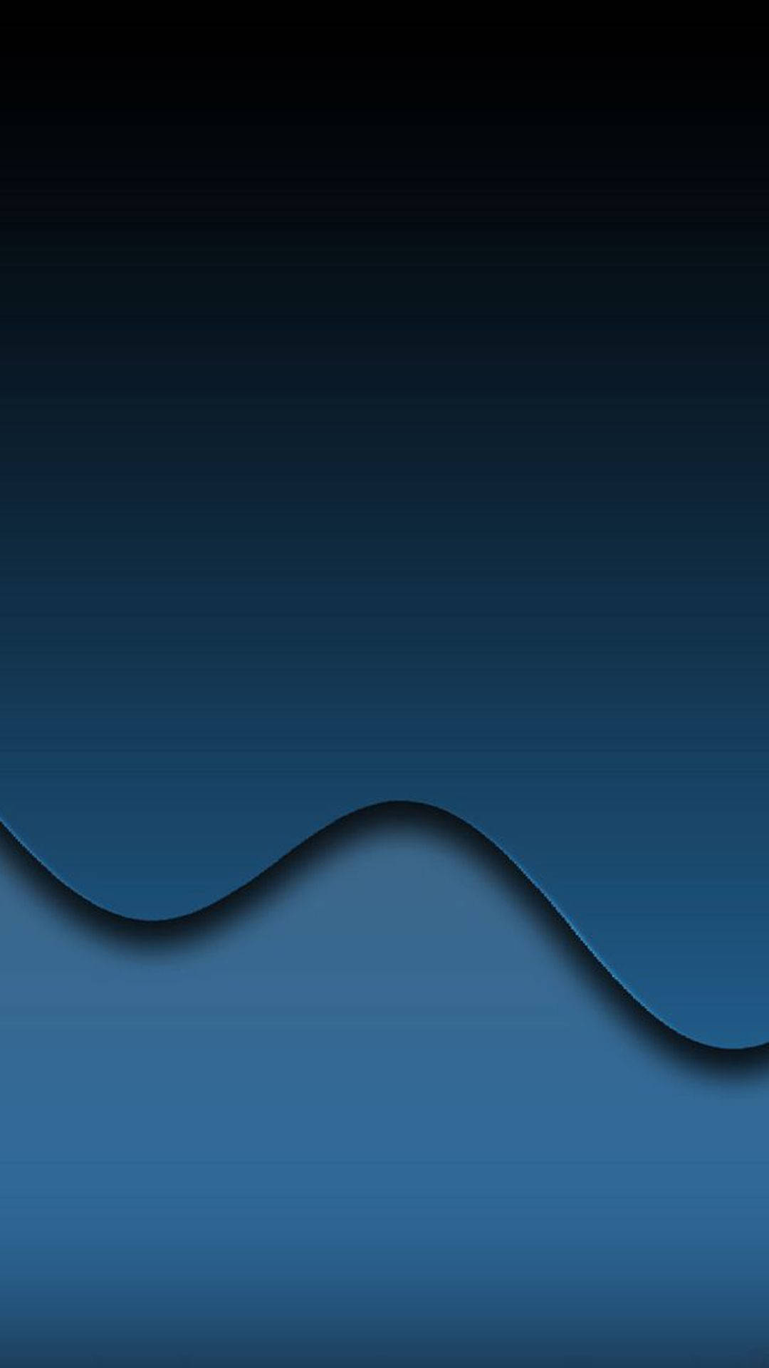 Cool Phone Wave, deep blue tones, wavy shadow line, Full HD Phone Wallpaper