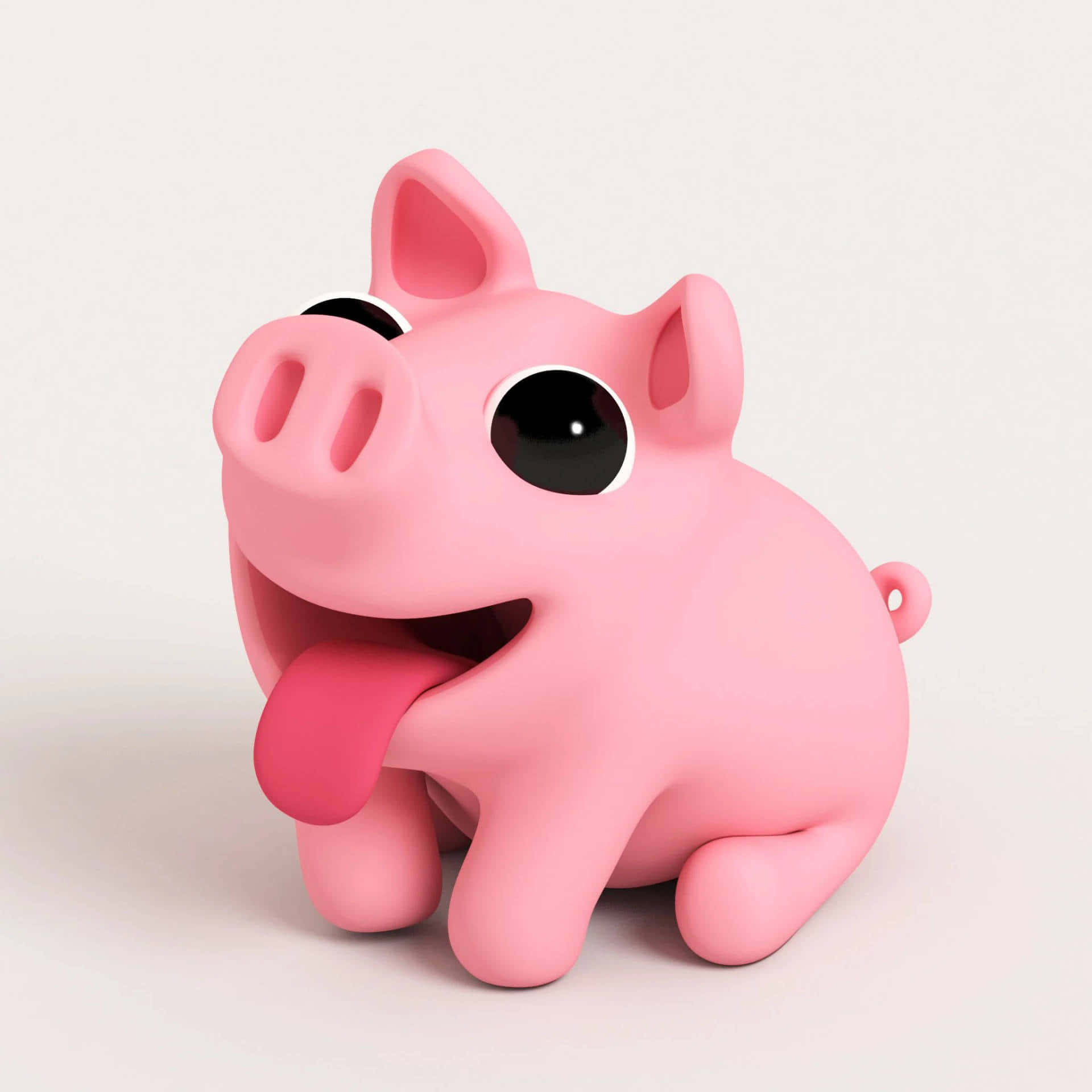 Cool Piggy, glossy pink, cartoon pig toy, Full HD Desktop Wallpaper