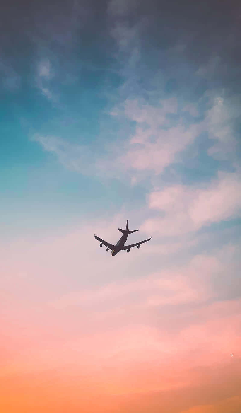 twilight sky, pink orange clouds, blue clouds, HD Phone Wallpaper