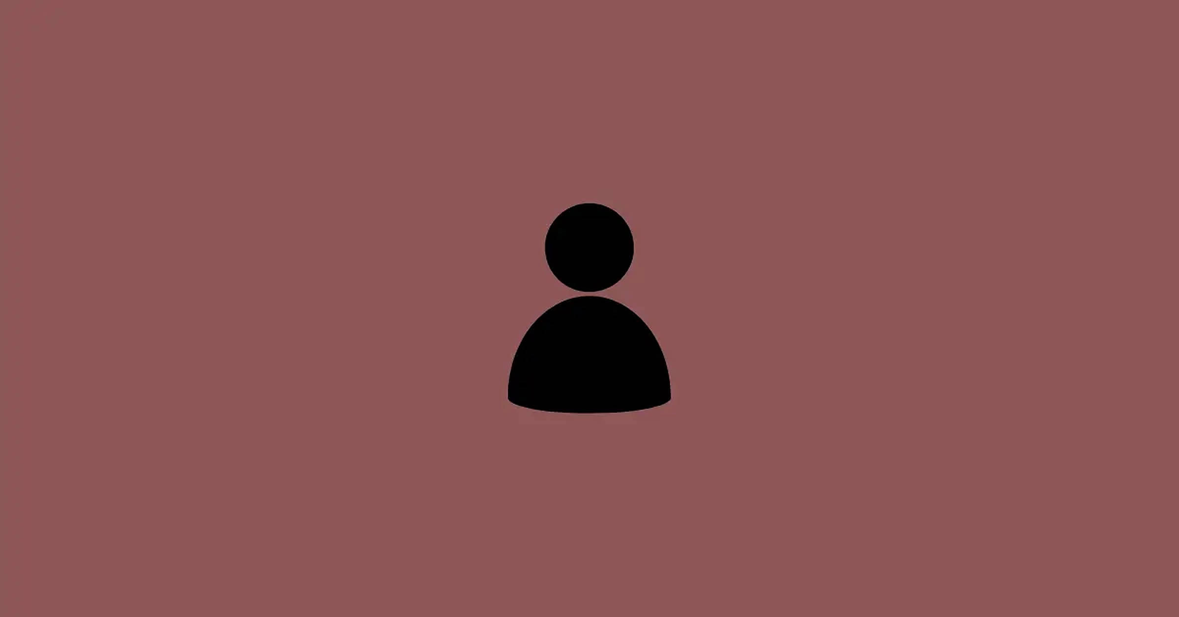 minimalist, black user icon, solid dusty rose background, Full HD Desktop Wallpaper