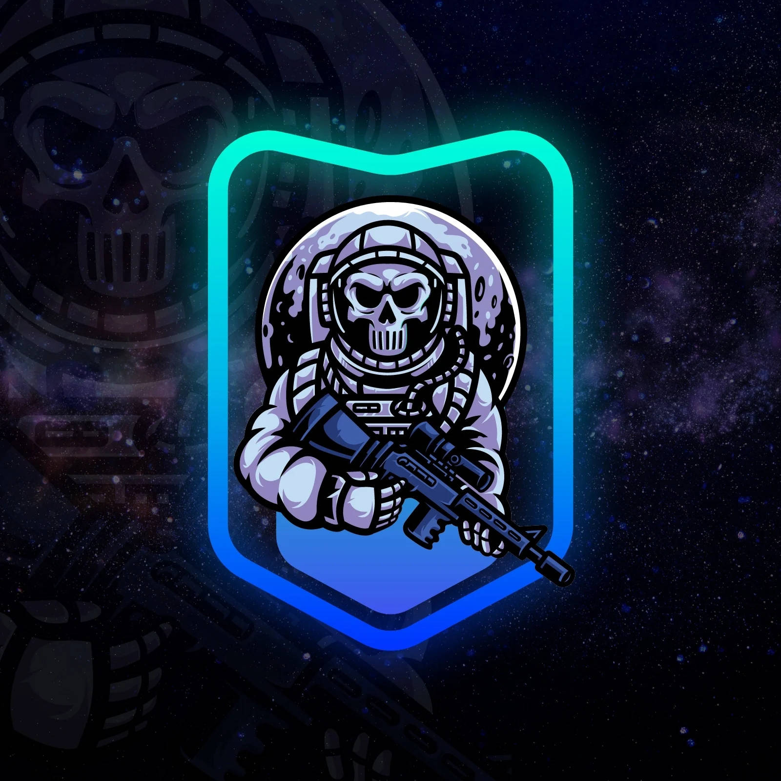 skeleton astronaut, space suit, rifle, HD Desktop Wallpaper